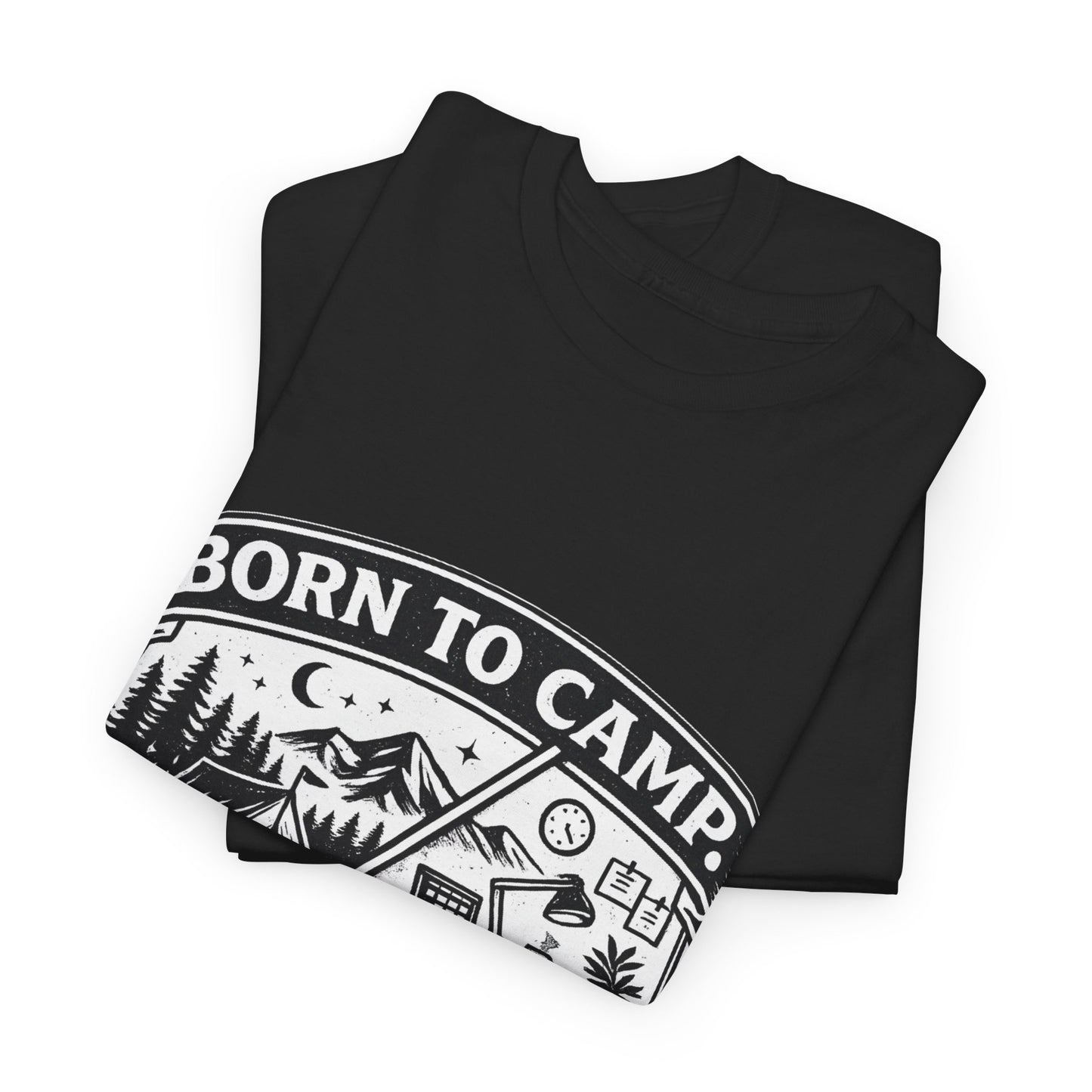 Born to Camp Badge T-Shirt — Camping Graphic Tee