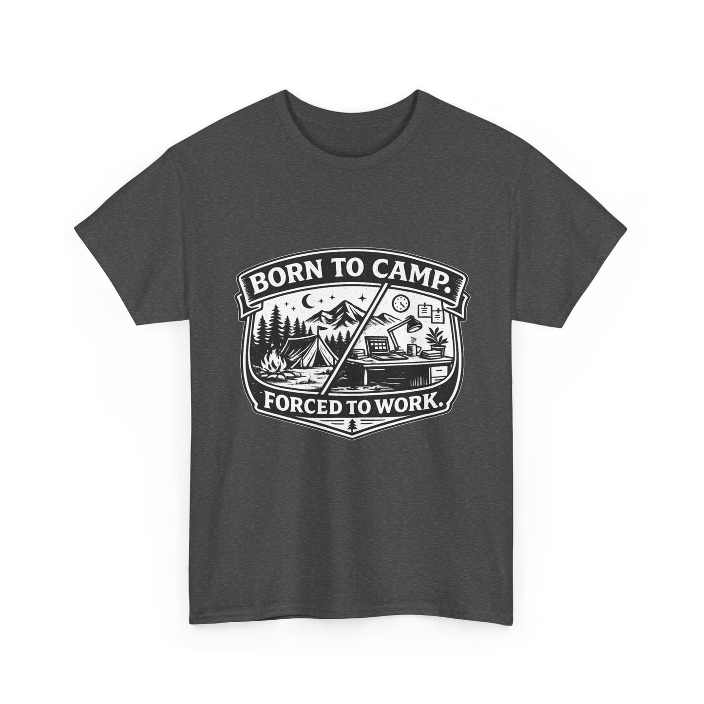 Born to Camp Badge T-Shirt — Camping Graphic Tee