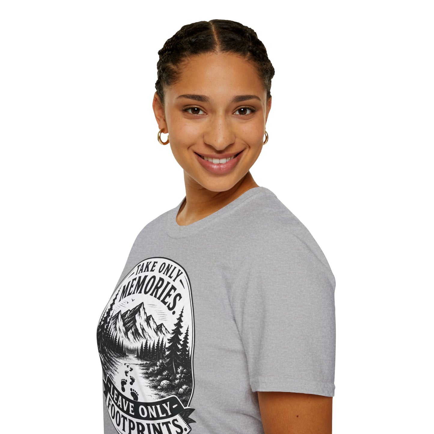 T-Shirt — Take Only Memories, Leave Only Footprints Mountain Hiking Tee