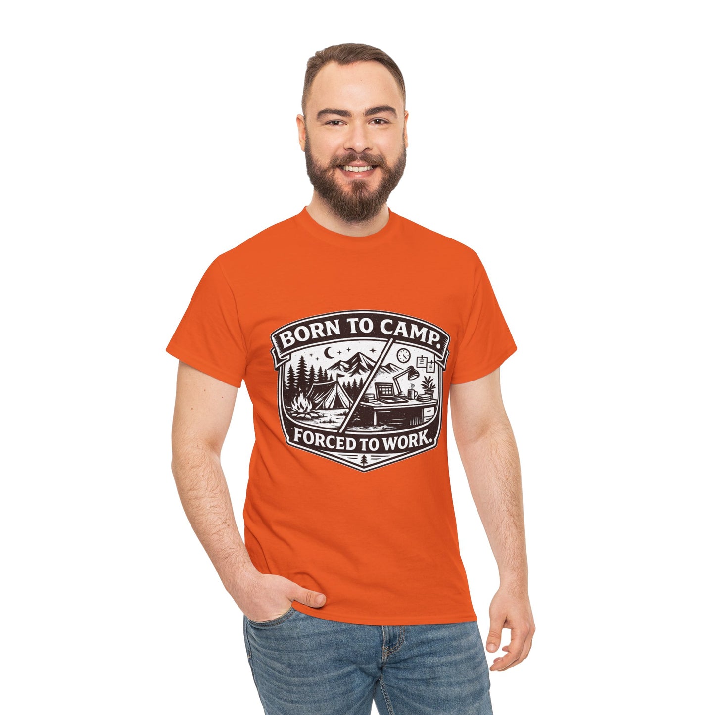 Born to Camp Badge T-Shirt — Camping Graphic Tee