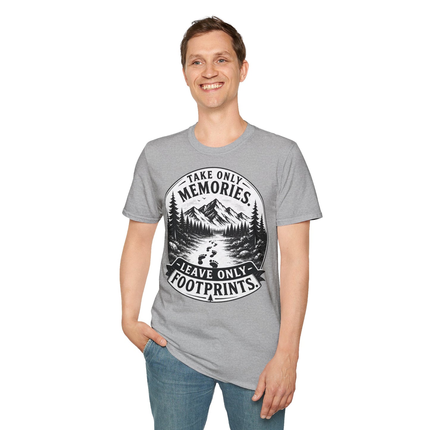 T-Shirt — Take Only Memories, Leave Only Footprints Mountain Hiking Tee