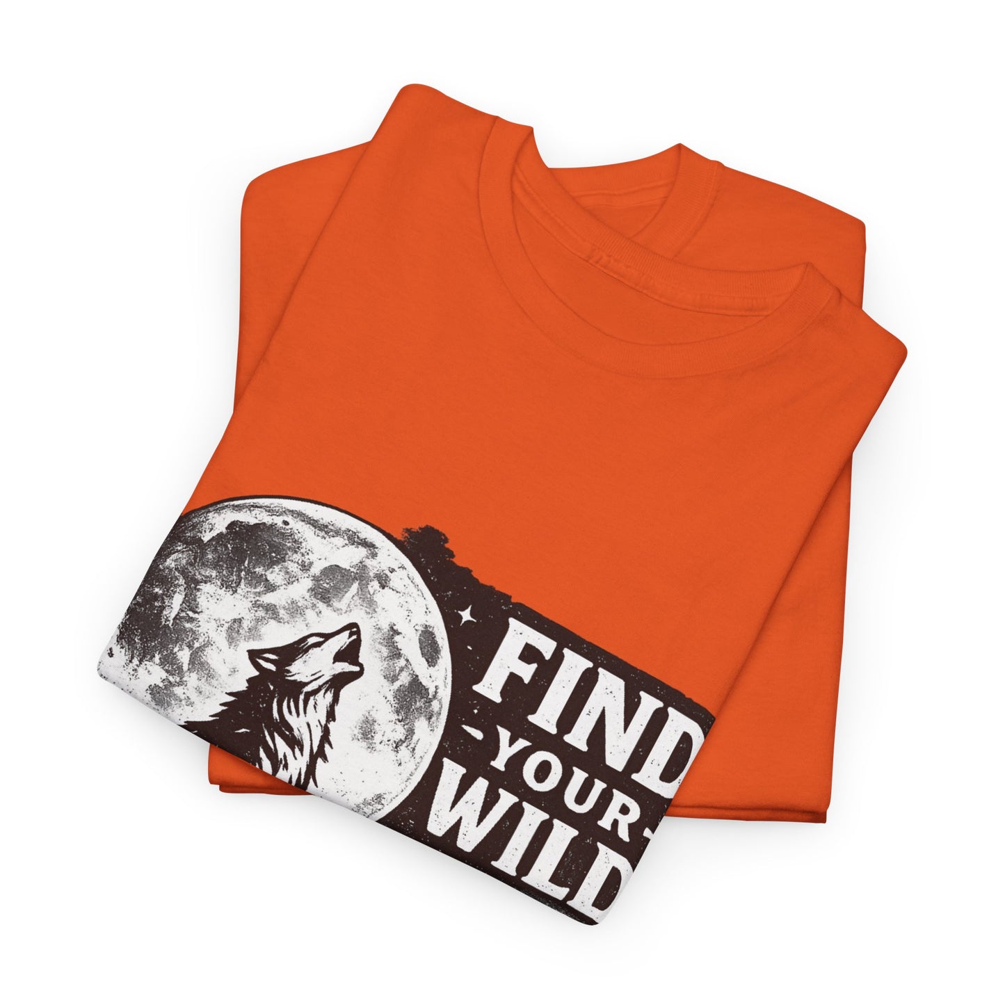 Find Your Wild Wolf T‑Shirt — Moonlit Nature Graphic Tee for Outdoor Lovers