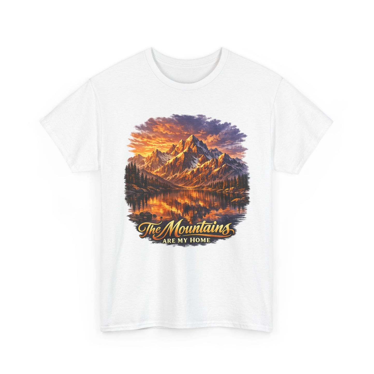 Mountain Landscape T-Shirt — "The Mountains Are My Home" Adventure Tee