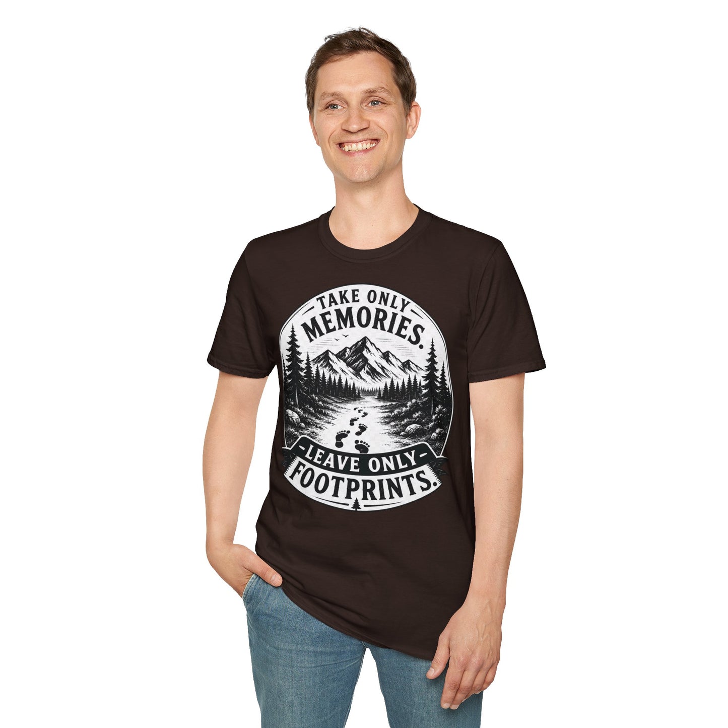 T-Shirt — Take Only Memories, Leave Only Footprints Mountain Hiking Tee