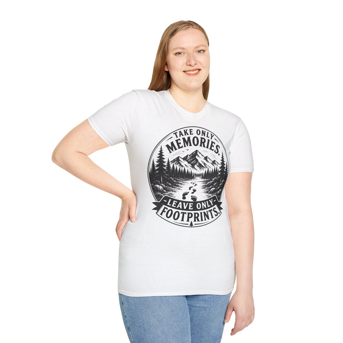 T-Shirt — Take Only Memories, Leave Only Footprints Mountain Hiking Tee