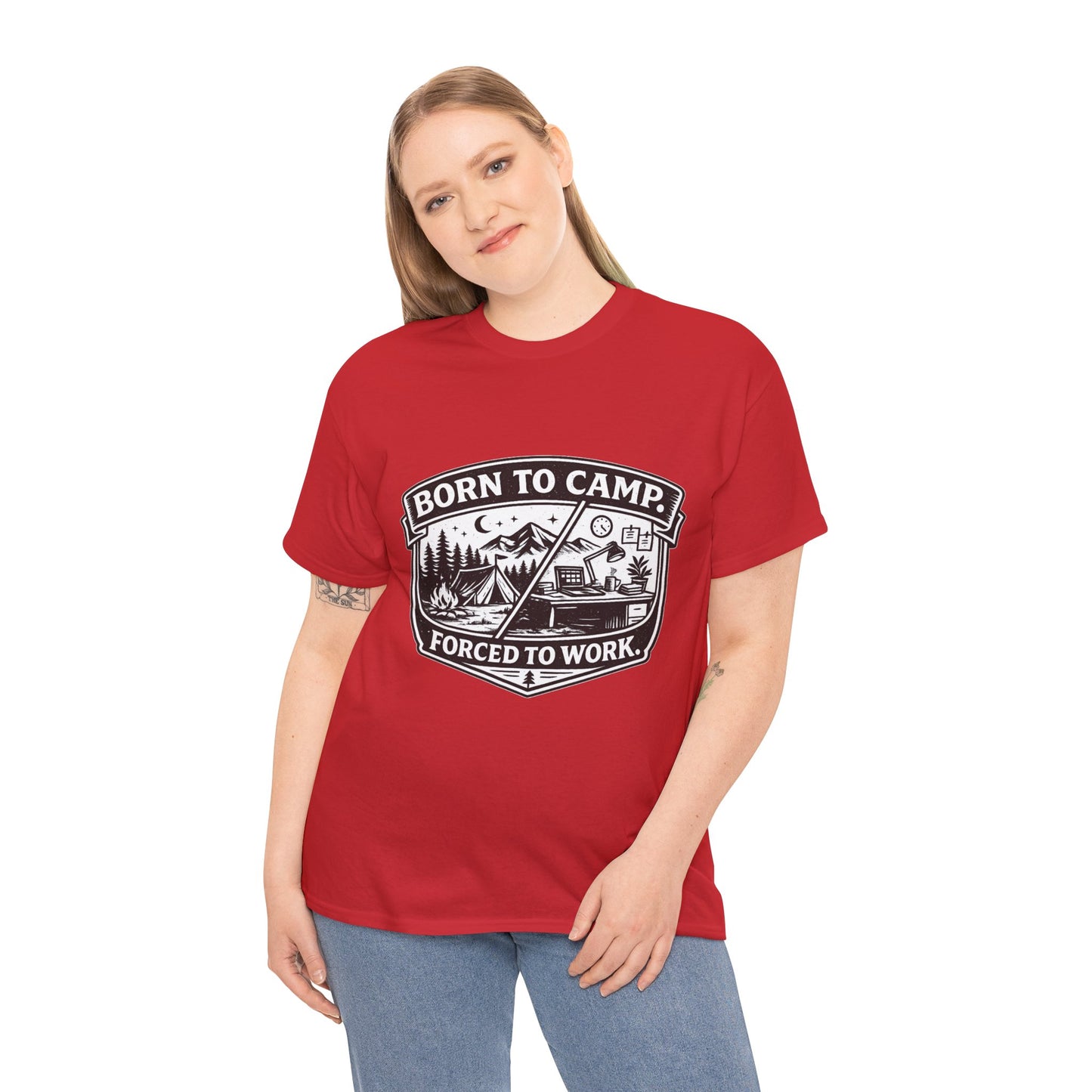 Born to Camp Badge T-Shirt — Camping Graphic Tee