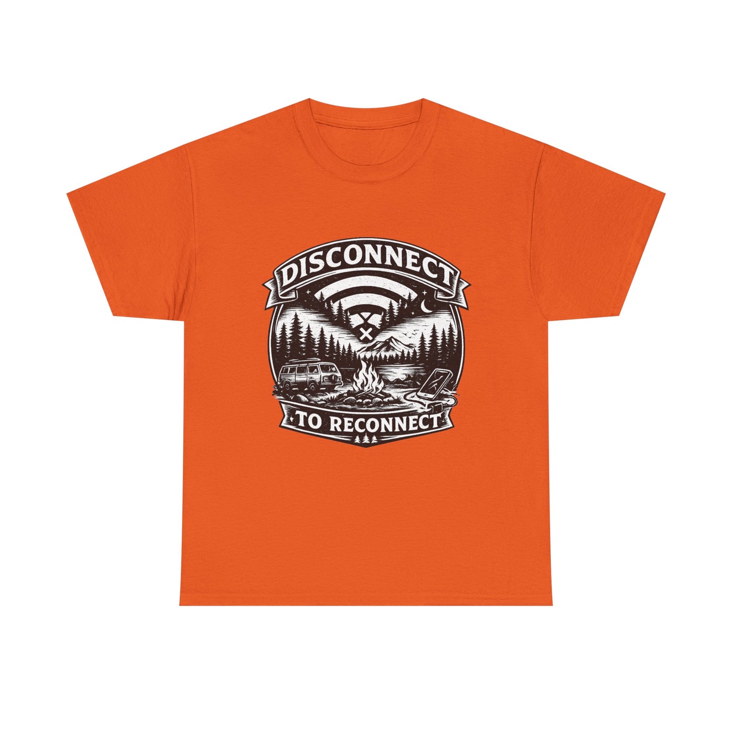 "Disconnect To Reconnect" — Funny Camping T-Shirt | Gift for Outdoor & Nature Lovers