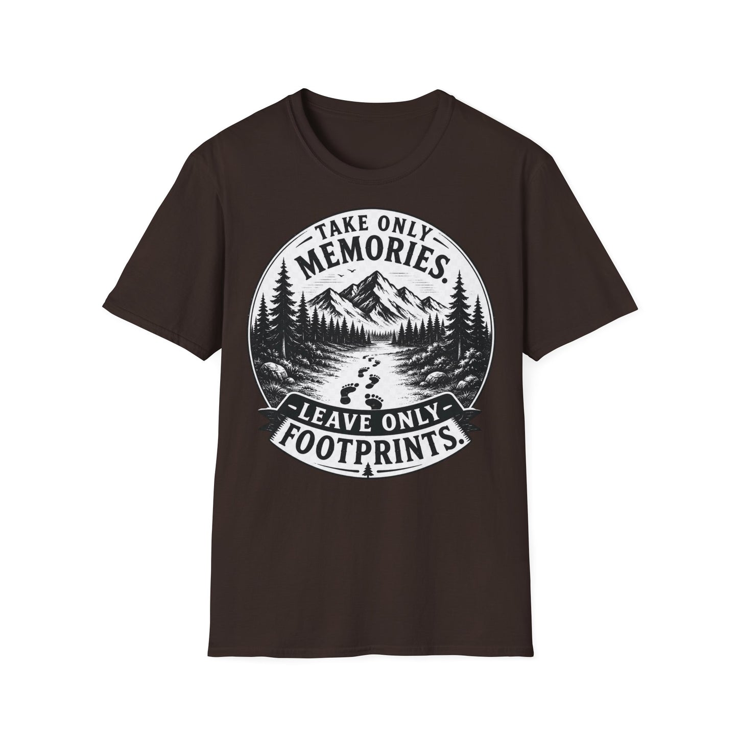 T-Shirt — Take Only Memories, Leave Only Footprints Mountain Hiking Tee