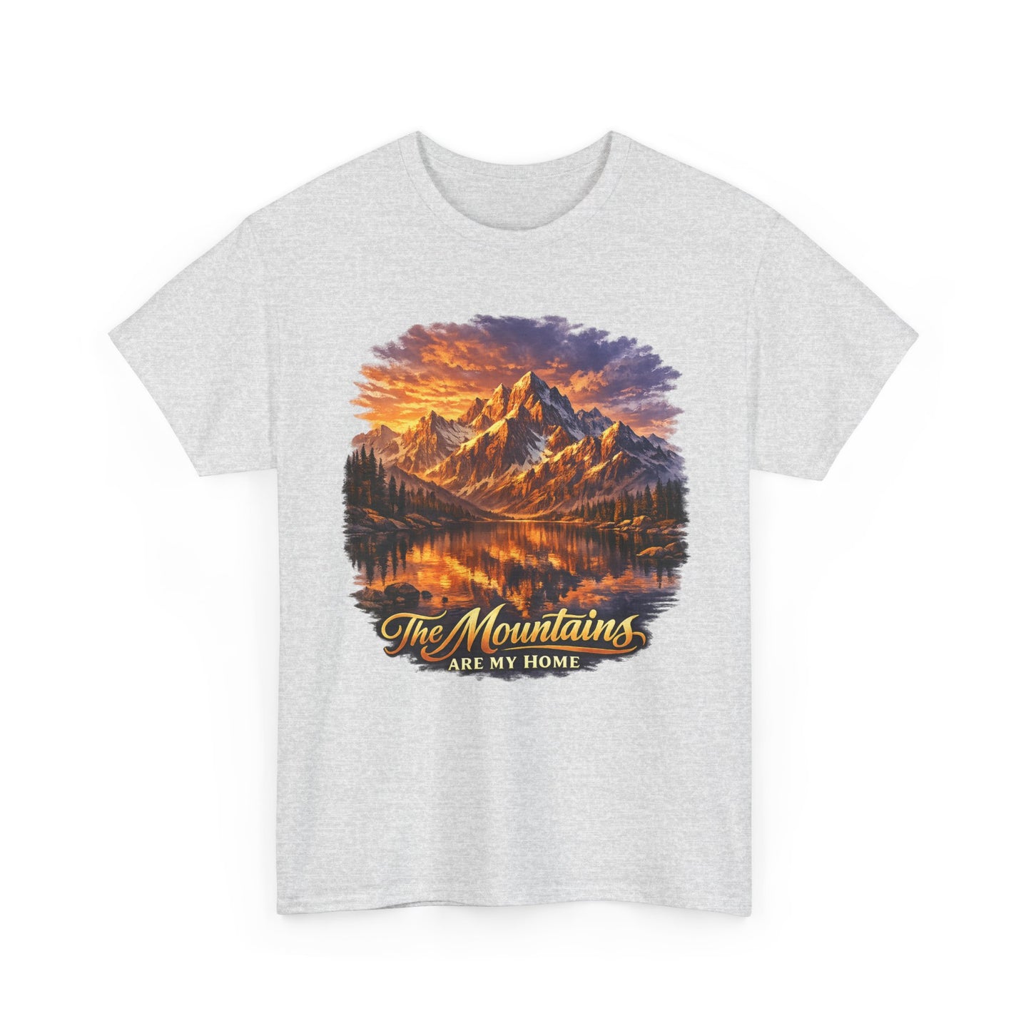 Mountain Landscape T-Shirt — "The Mountains Are My Home" Adventure Tee