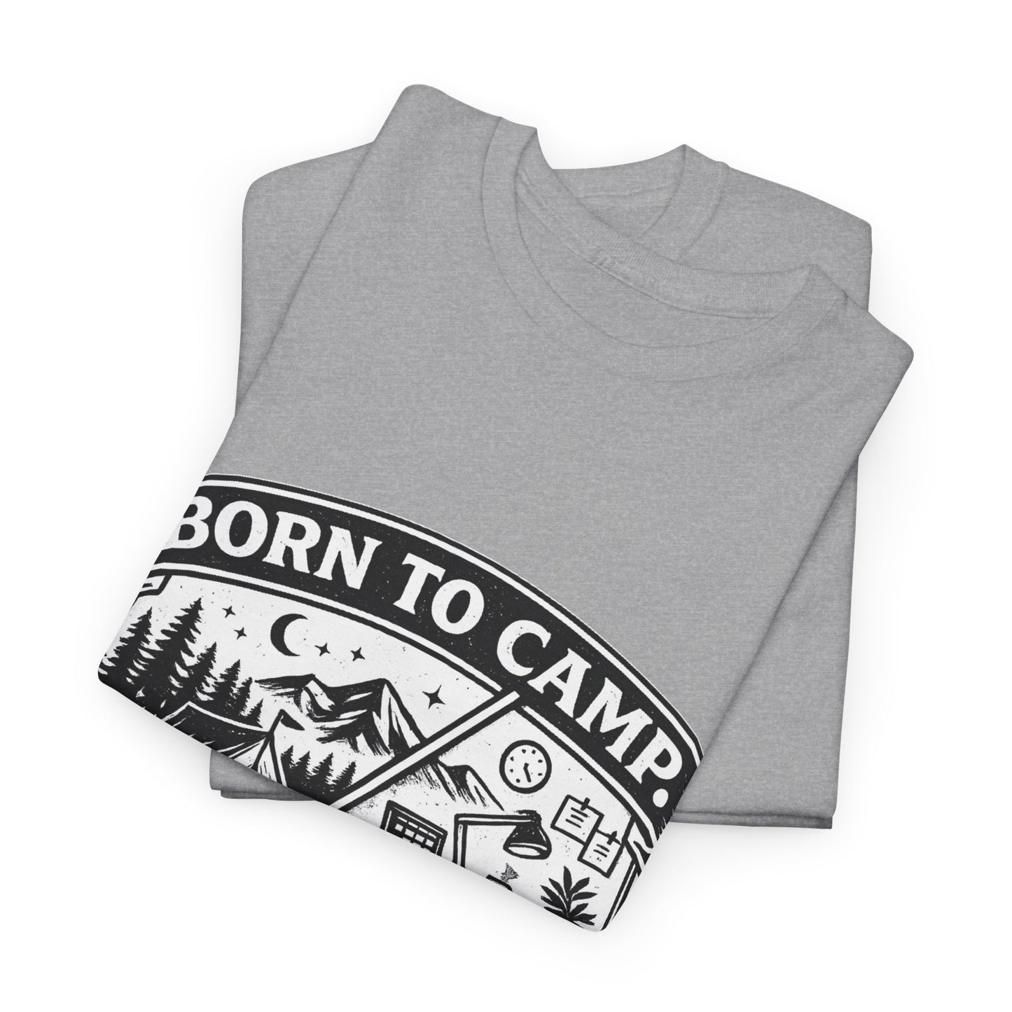 Born to Camp Badge T-Shirt — Camping Graphic Tee