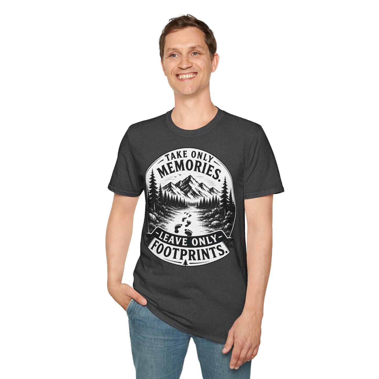 T-Shirt — Take Only Memories, Leave Only Footprints Mountain Hiking Tee