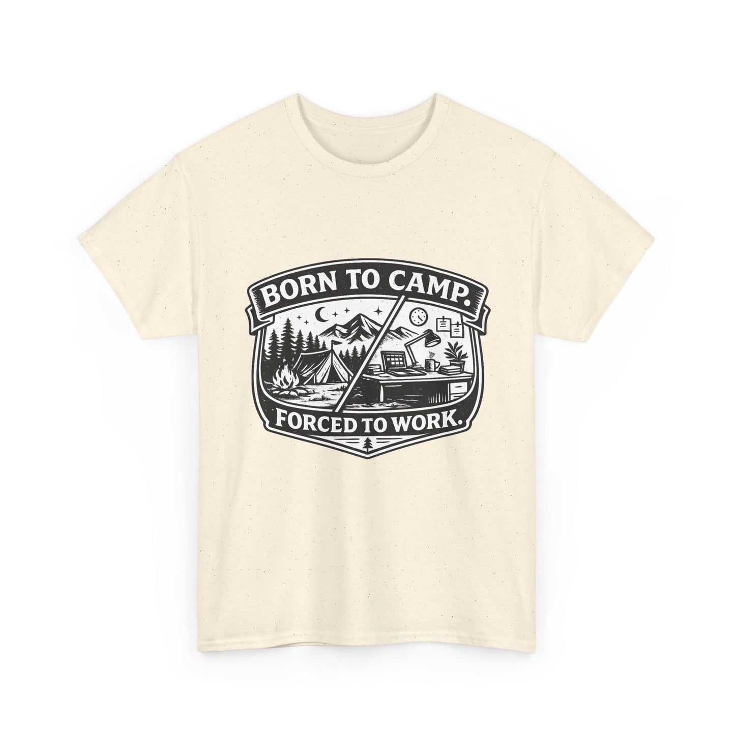 Born to Camp Badge T-Shirt — Camping Graphic Tee