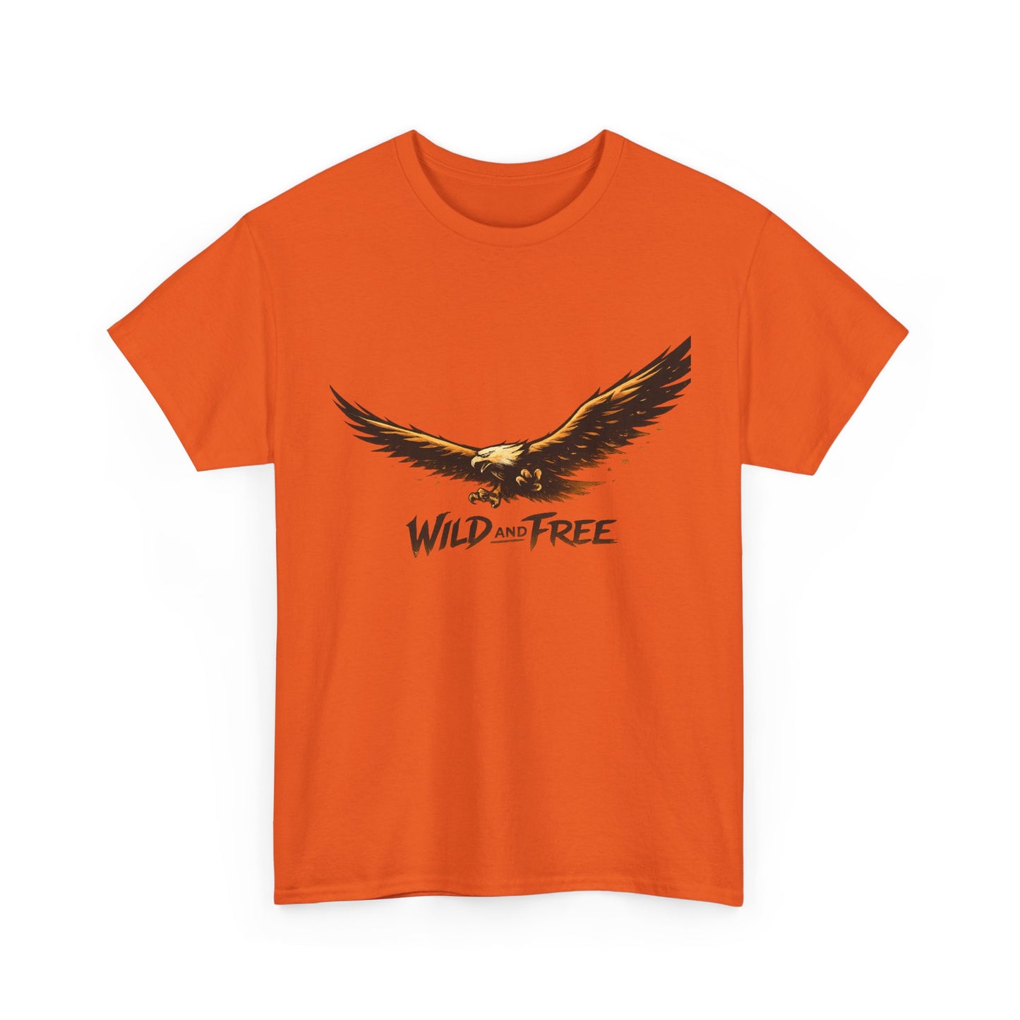 Wild and Free Eagle Shirt for Men Women – Vintage Eagle Graphic Tee Freedom Nature Outdoor T-Shirt