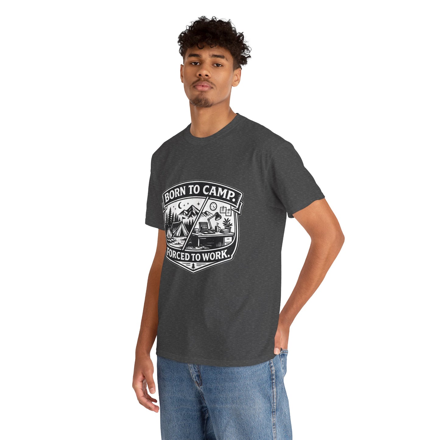 Born to Camp Badge T-Shirt — Camping Graphic Tee
