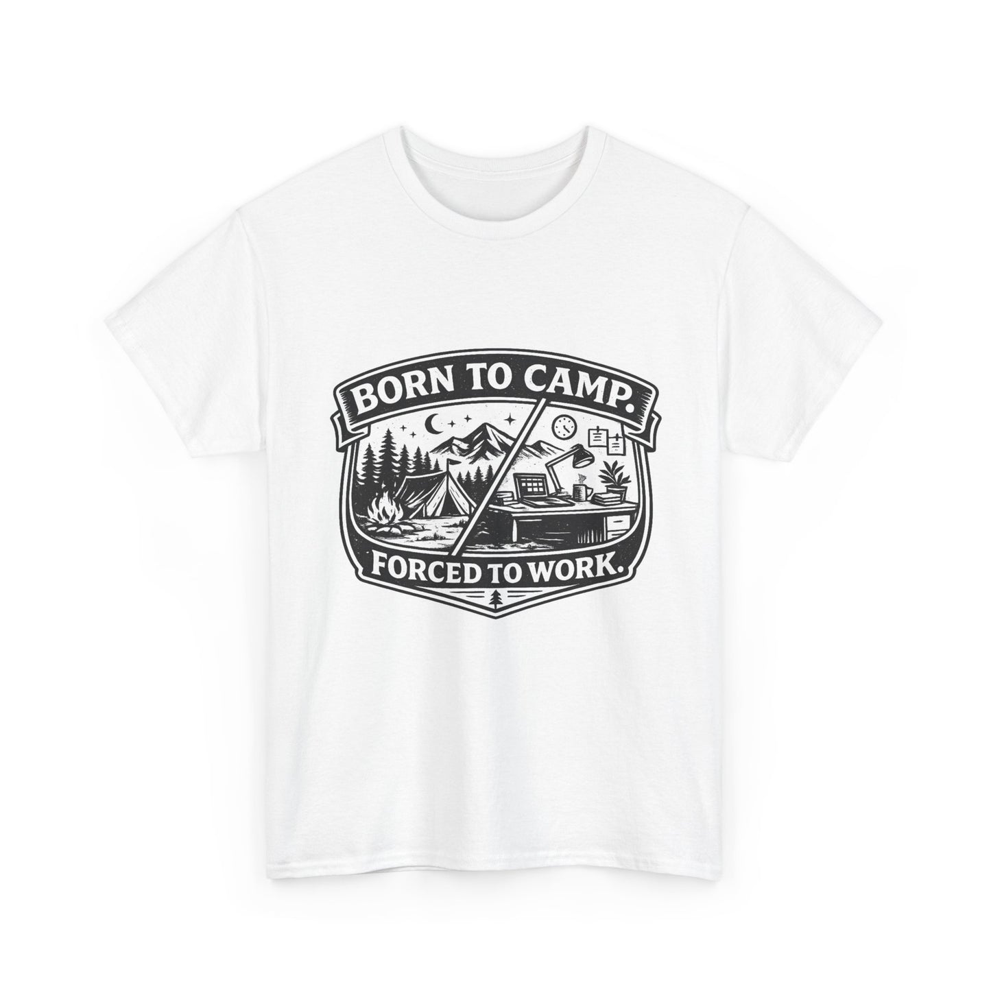 Born to Camp Badge T-Shirt — Camping Graphic Tee