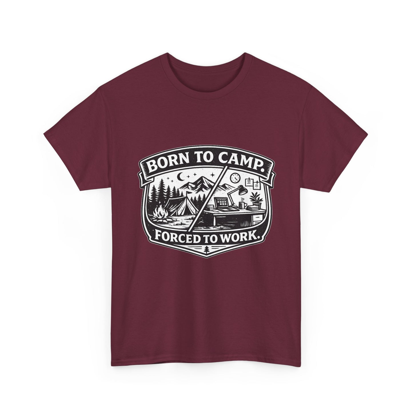 Born to Camp Badge T-Shirt — Camping Graphic Tee