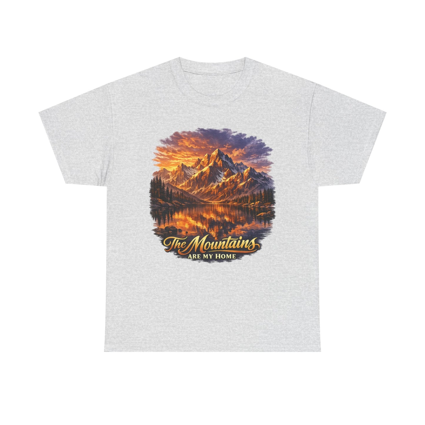 Mountain Landscape T-Shirt — "The Mountains Are My Home" Adventure Tee