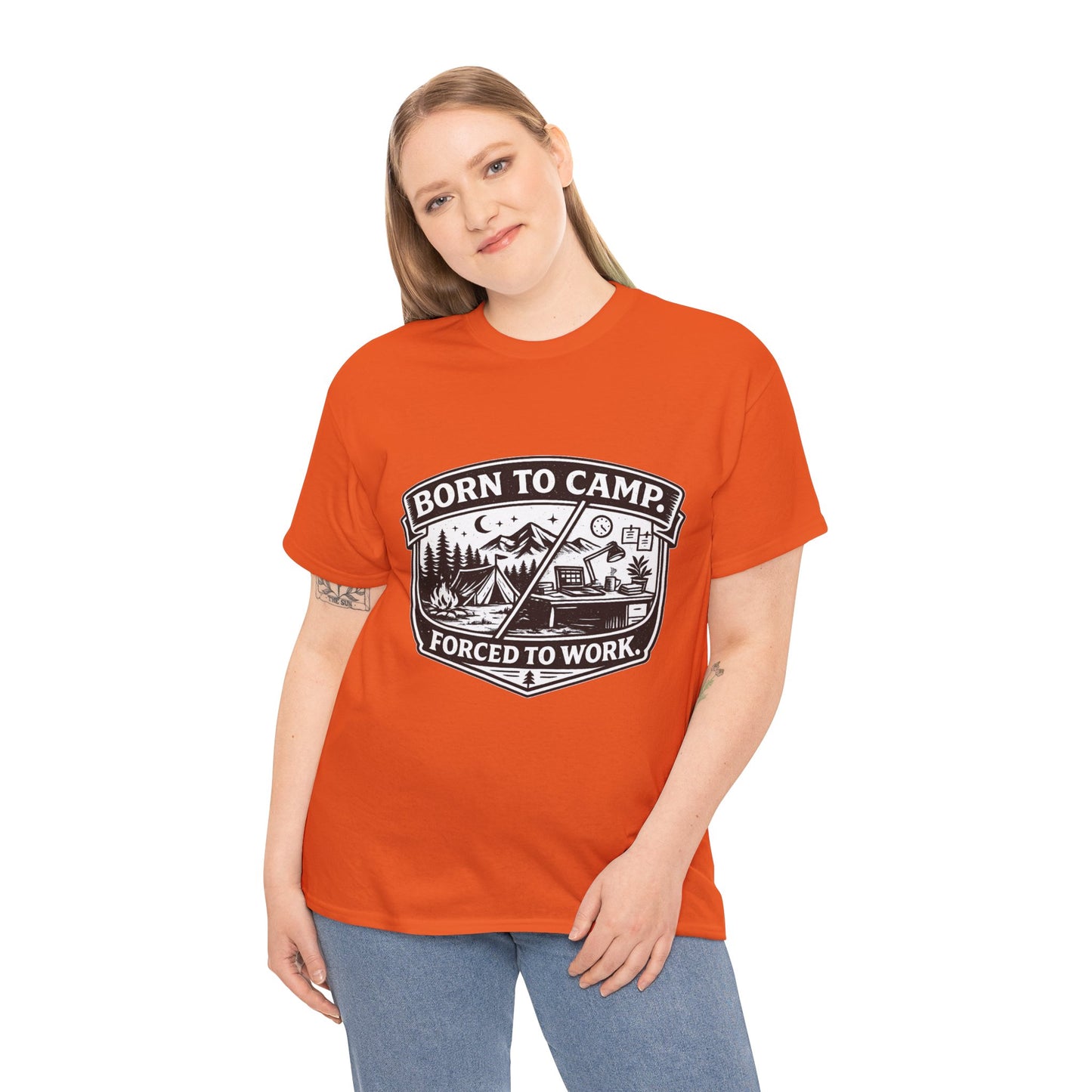 Born to Camp Badge T-Shirt — Camping Graphic Tee