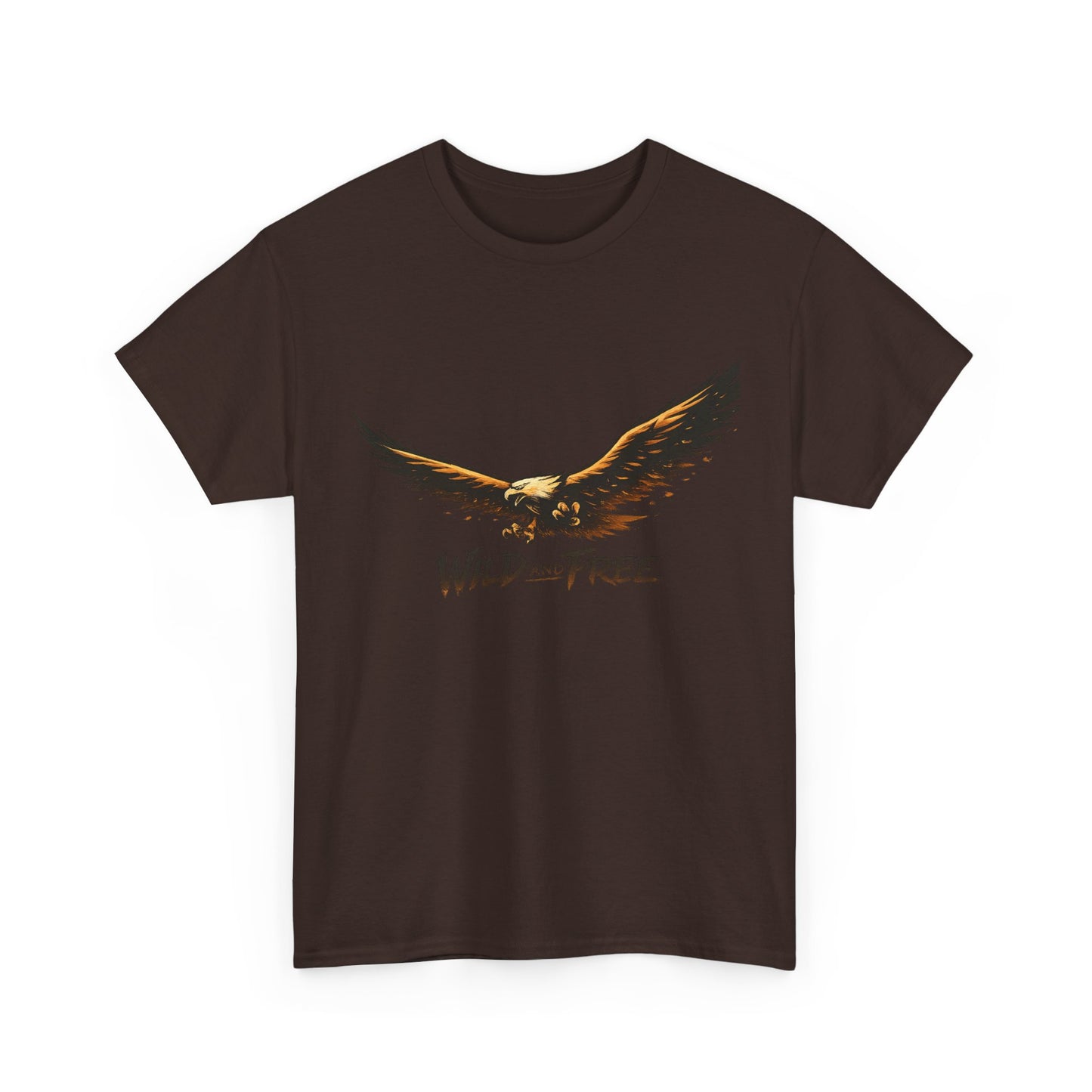Wild and Free Eagle Shirt for Men Women – Vintage Eagle Graphic Tee Freedom Nature Outdoor T-Shirt