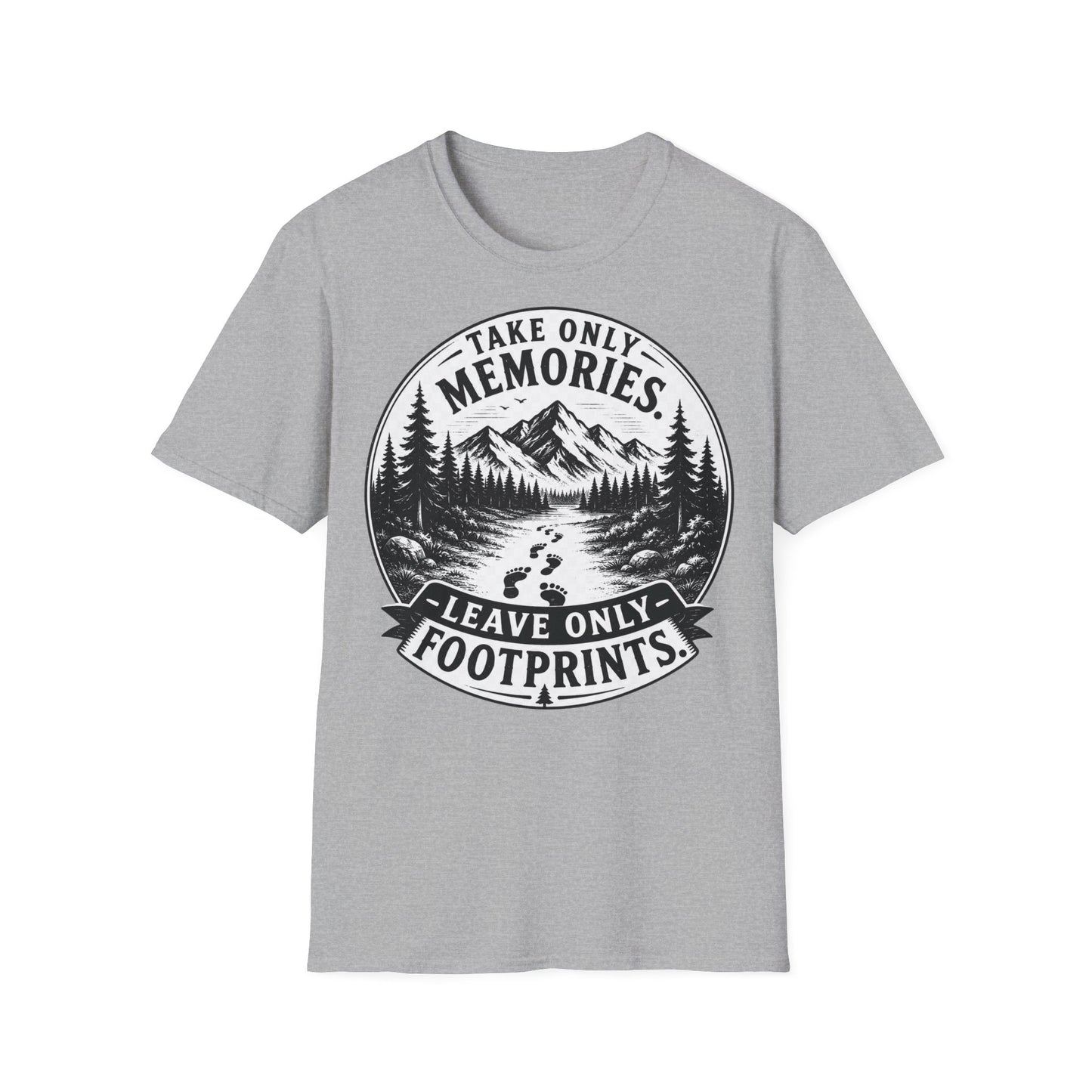 T-Shirt — Take Only Memories, Leave Only Footprints Mountain Hiking Tee