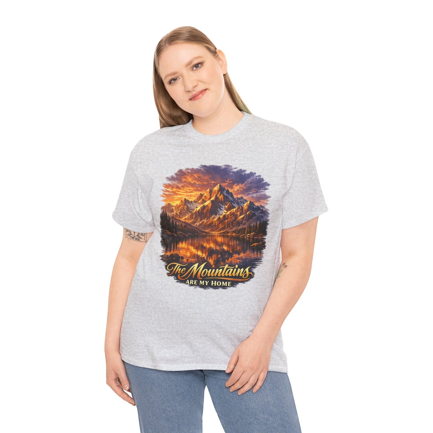 Mountain Landscape T-Shirt — "The Mountains Are My Home" Adventure Tee