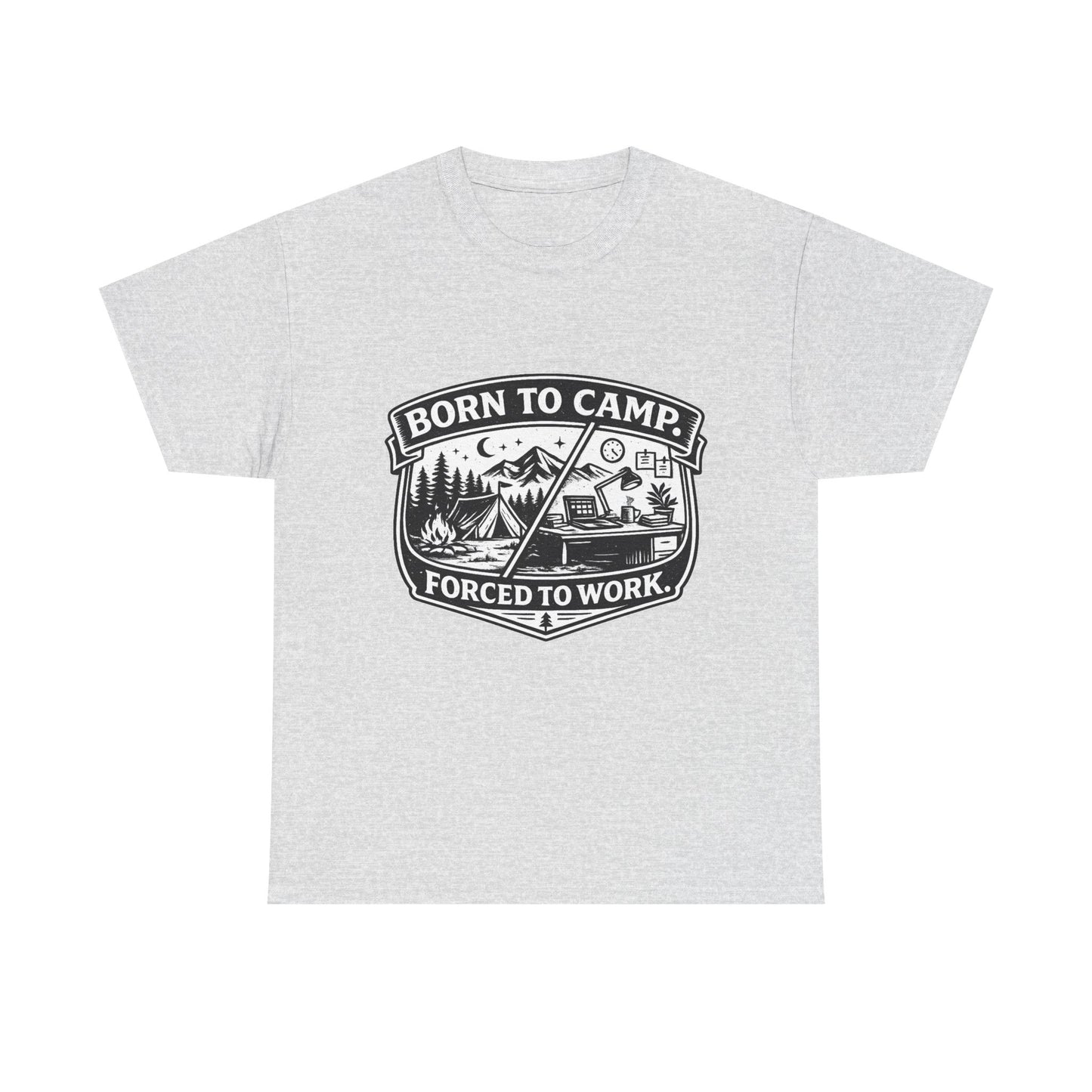 Born to Camp Badge T-Shirt — Camping Graphic Tee