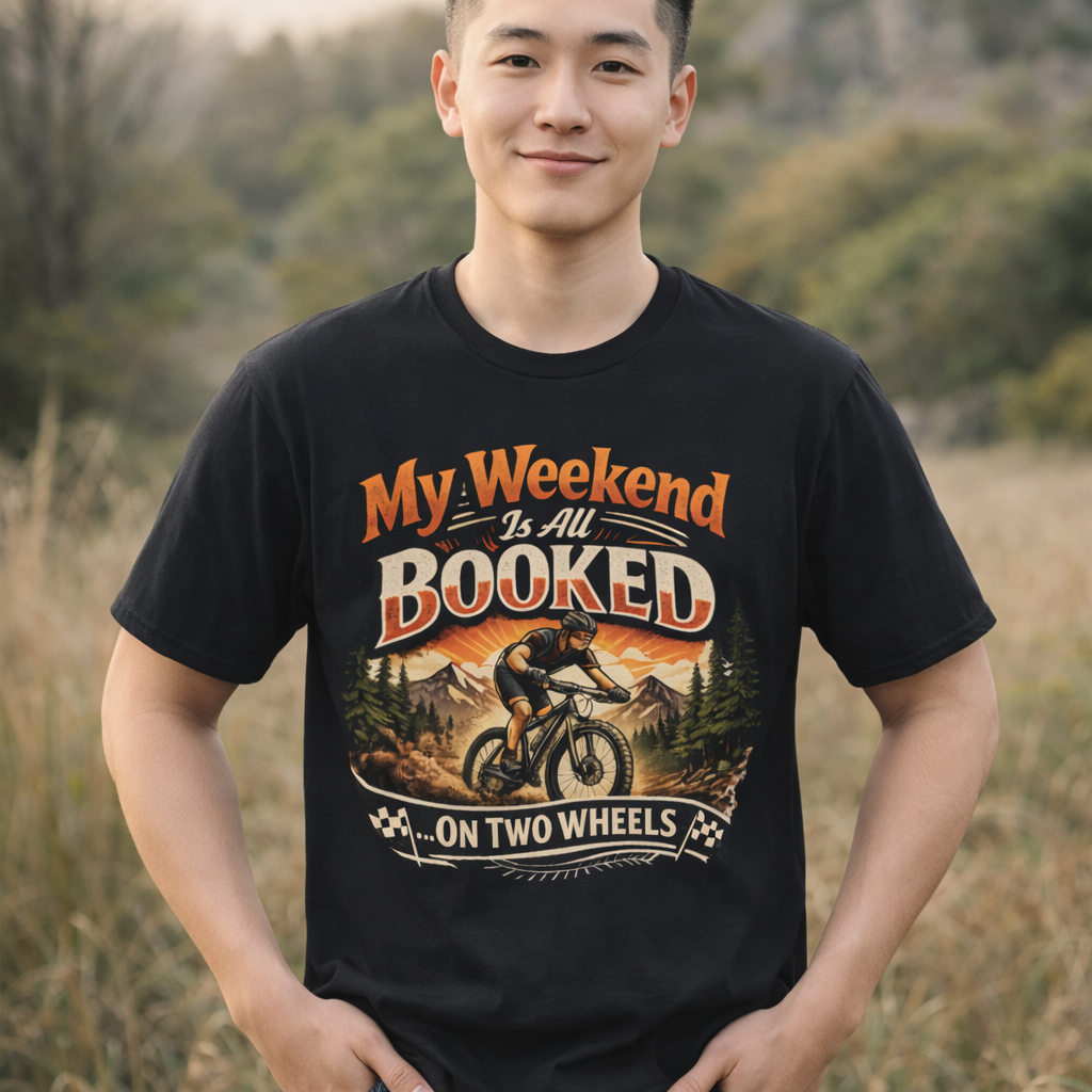 My Weekend Is Booked On Two Wheels - Funny Cycling T-Shirt | Bike Lover Gift