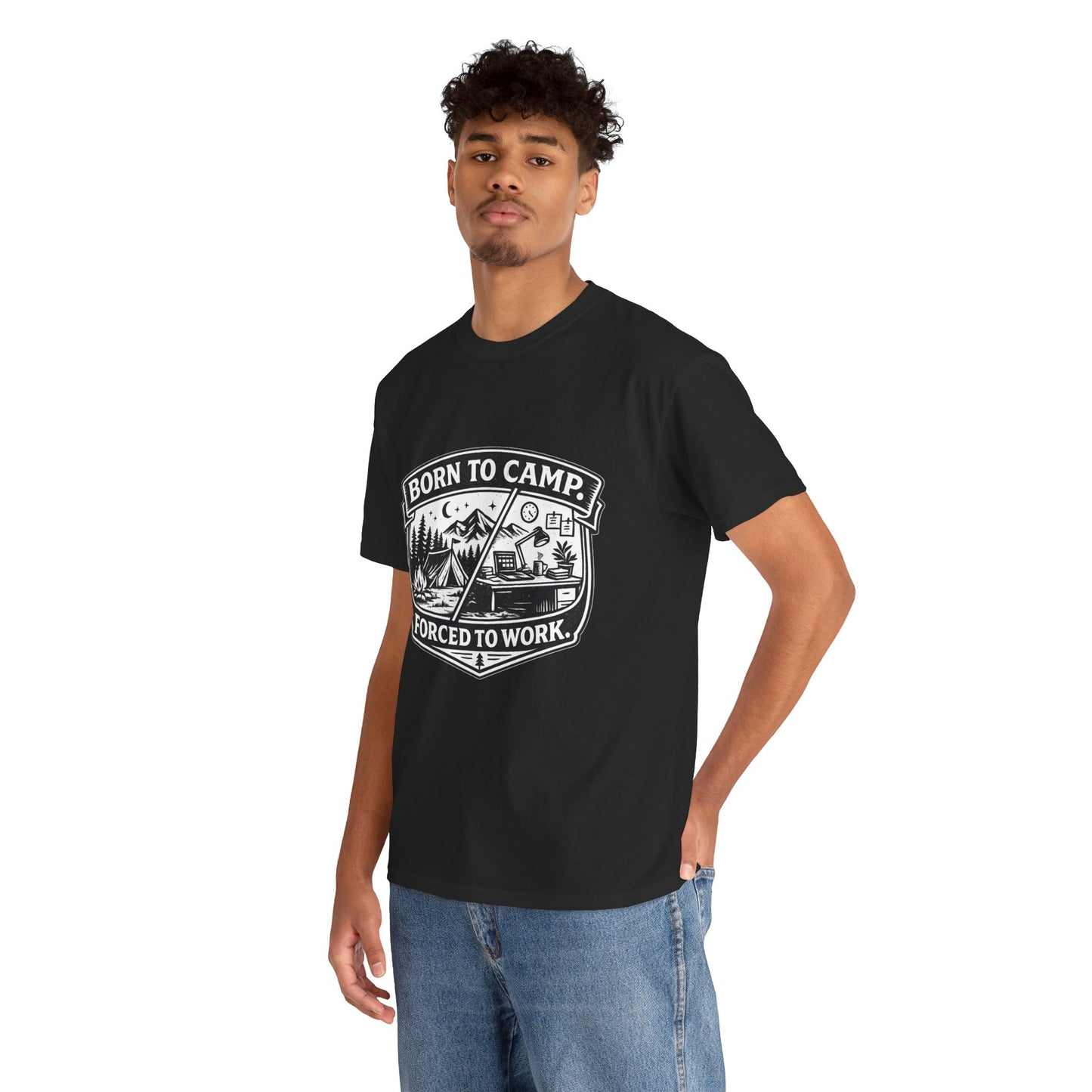 Born to Camp Badge T-Shirt — Camping Graphic Tee