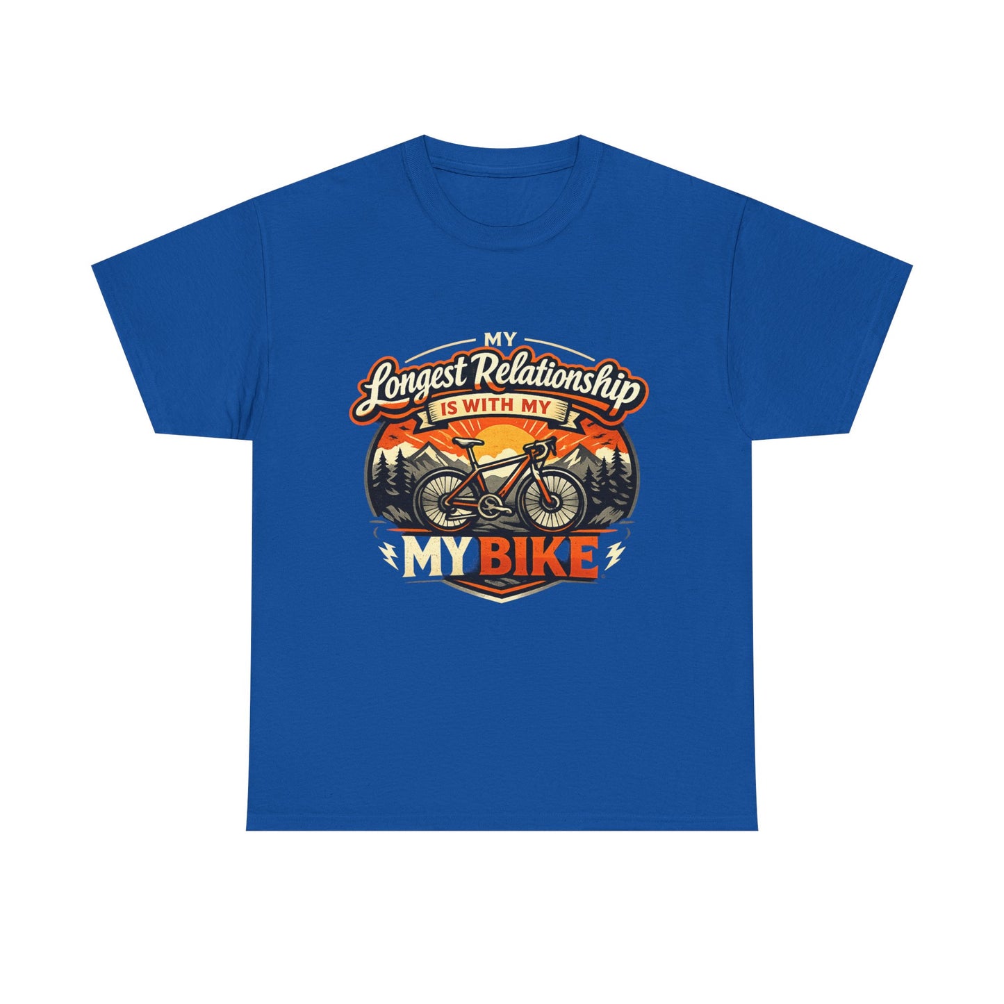 My Longest Relationship Is With My Bike — Funny Cycling T-Shirt | Gift for Cyclists