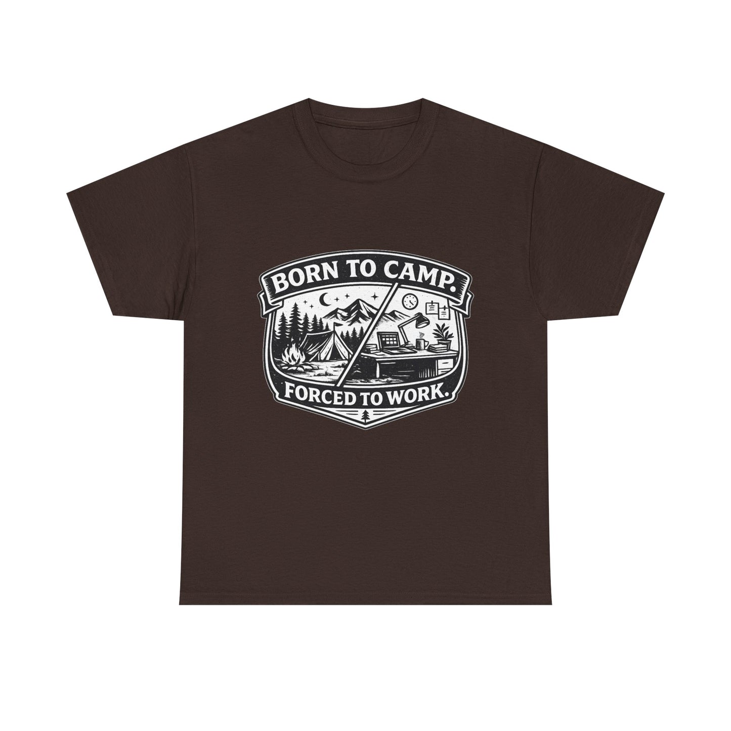 Born to Camp Badge T-Shirt — Camping Graphic Tee