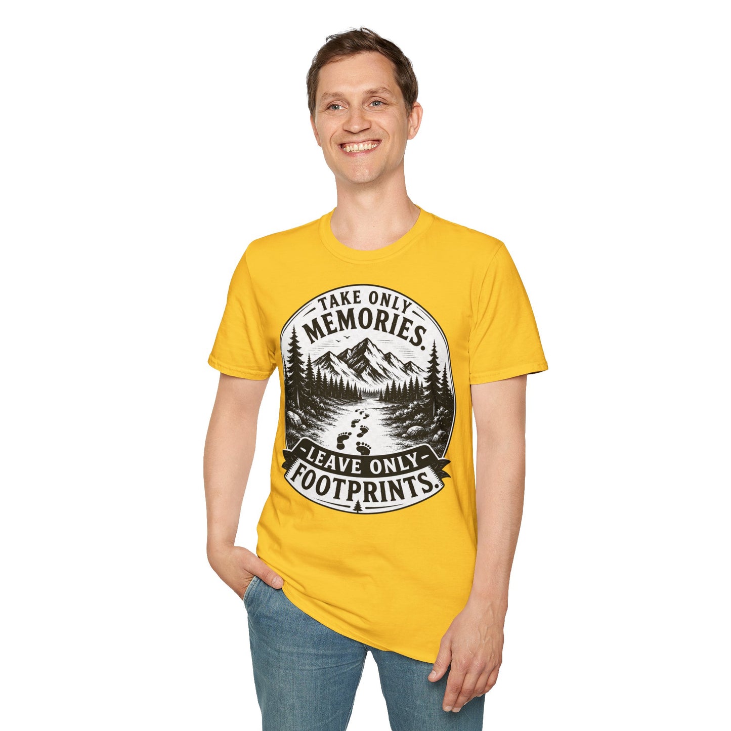 T-Shirt — Take Only Memories, Leave Only Footprints Mountain Hiking Tee