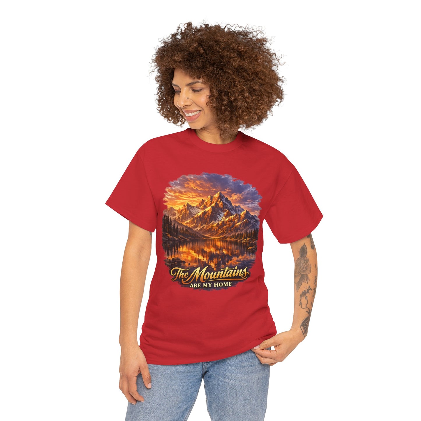 Mountain Landscape T-Shirt — "The Mountains Are My Home" Adventure Tee