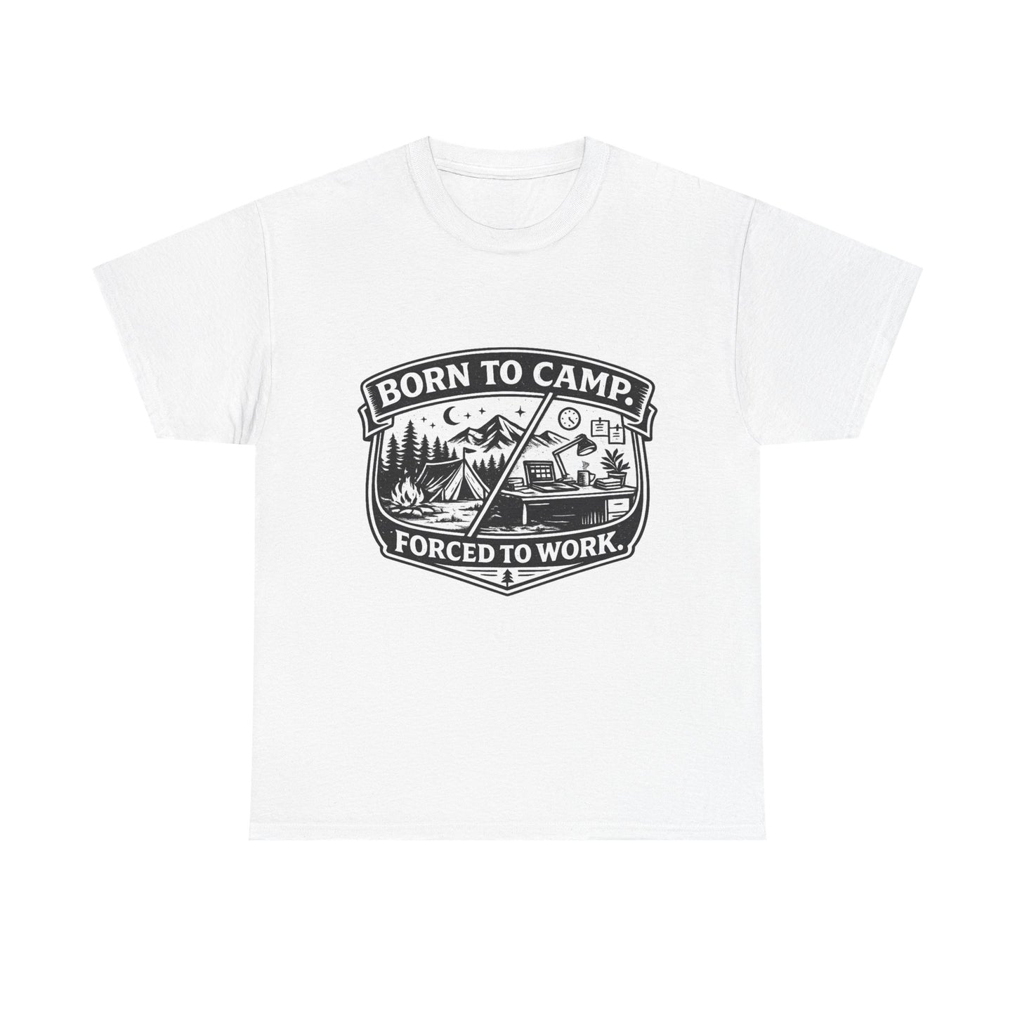 Born to Camp Badge T-Shirt — Camping Graphic Tee