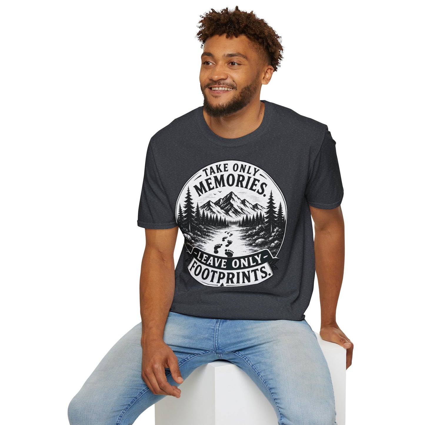 T-Shirt — Take Only Memories, Leave Only Footprints Mountain Hiking Tee