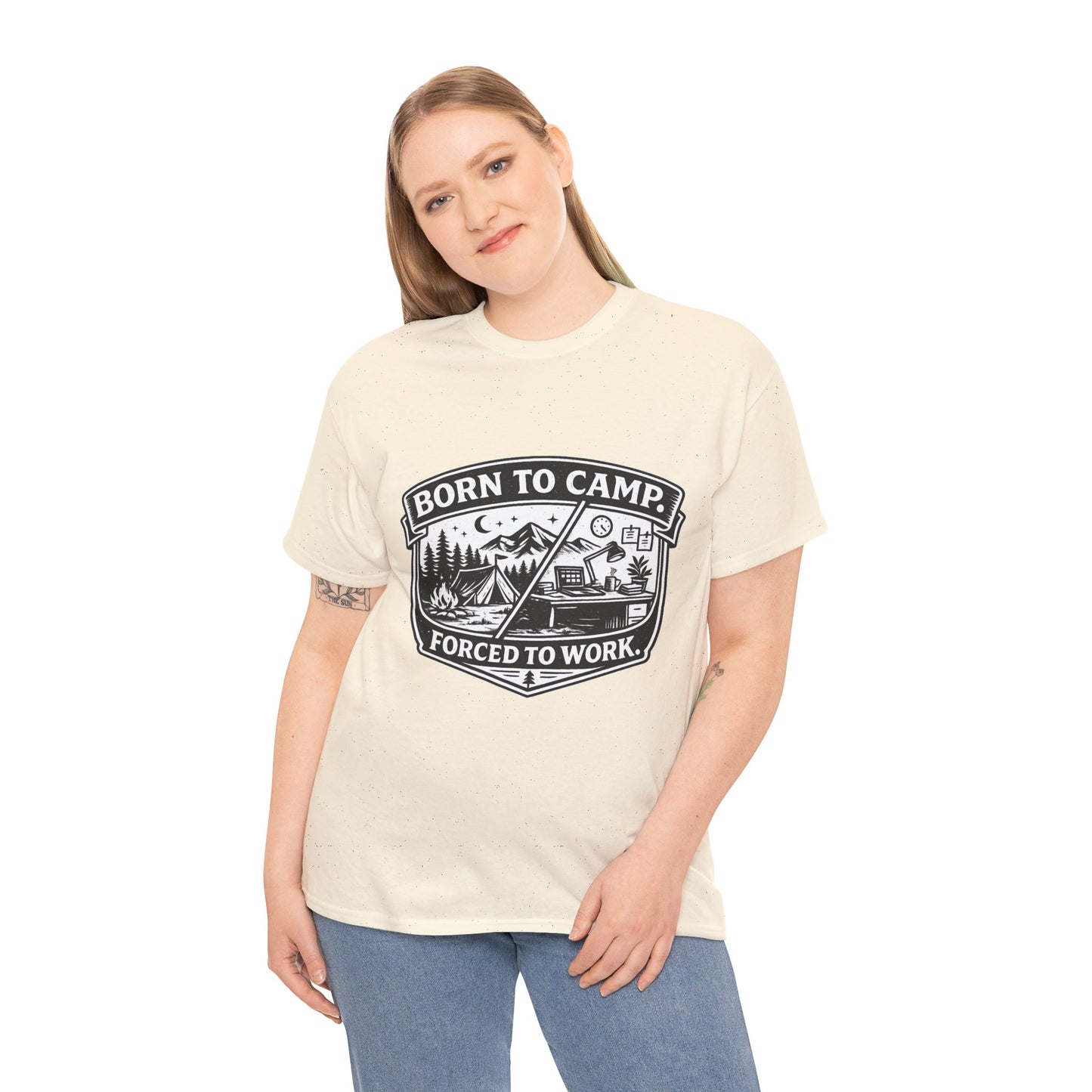 Born to Camp Badge T-Shirt — Camping Graphic Tee