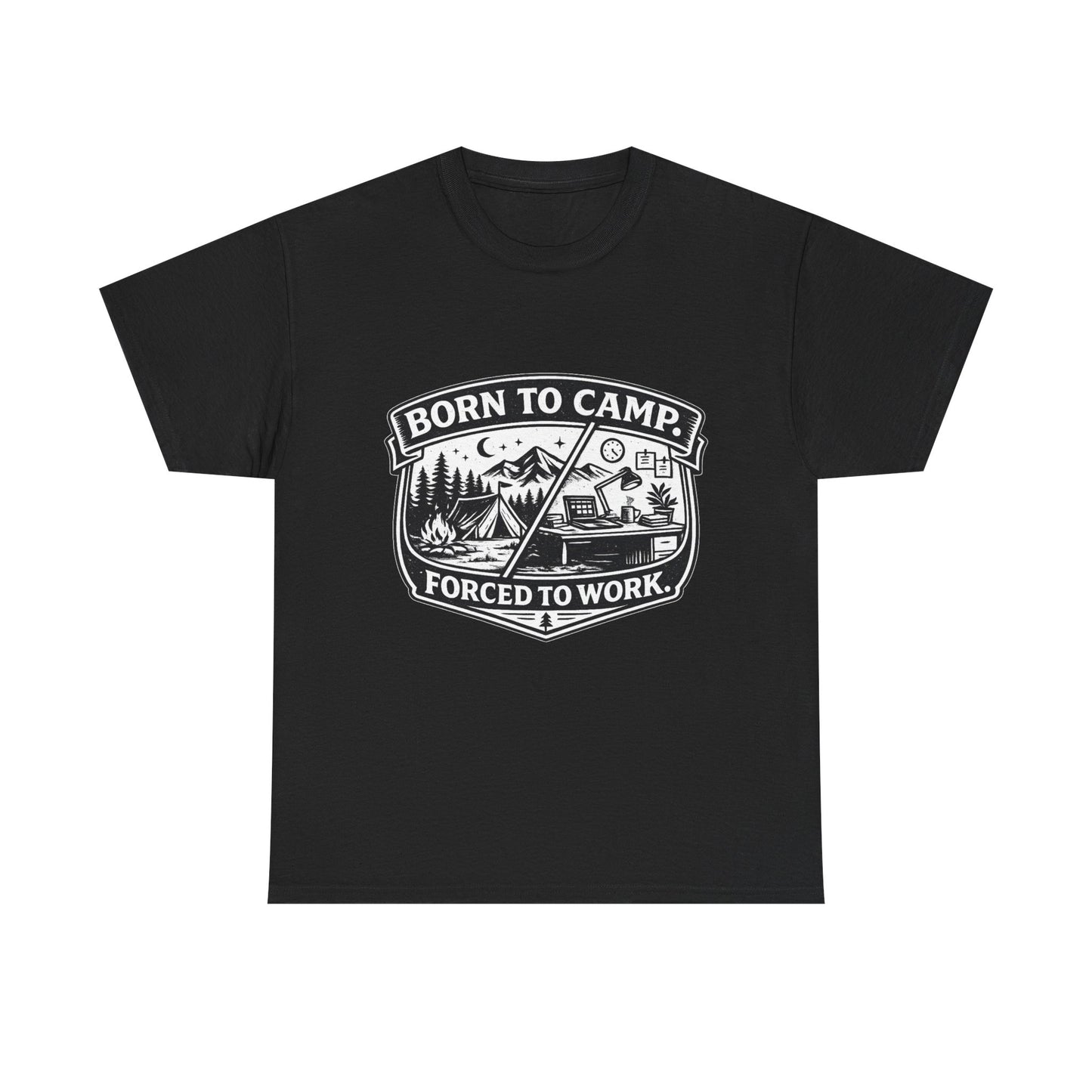 Born to Camp Badge T-Shirt — Camping Graphic Tee