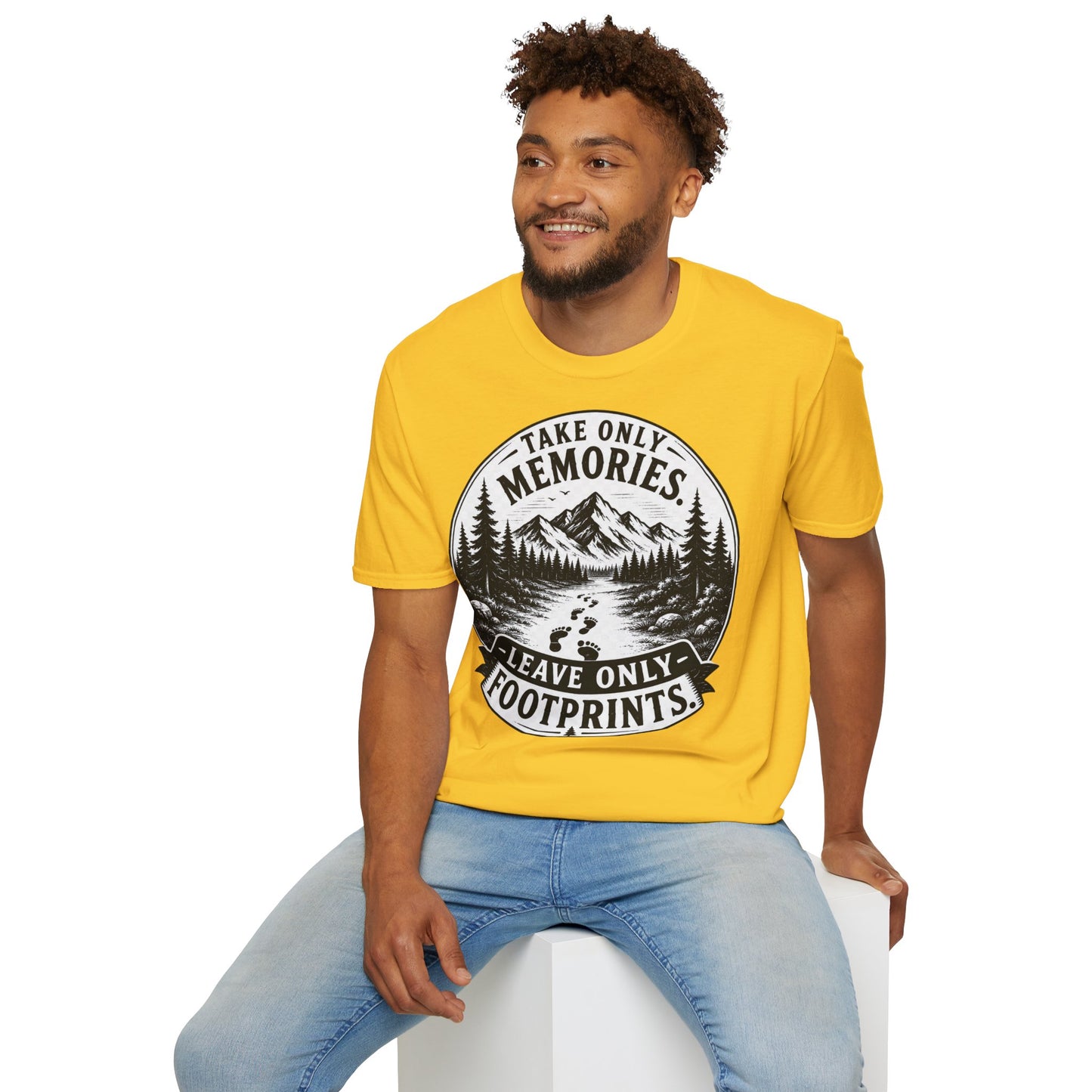 T-Shirt — Take Only Memories, Leave Only Footprints Mountain Hiking Tee