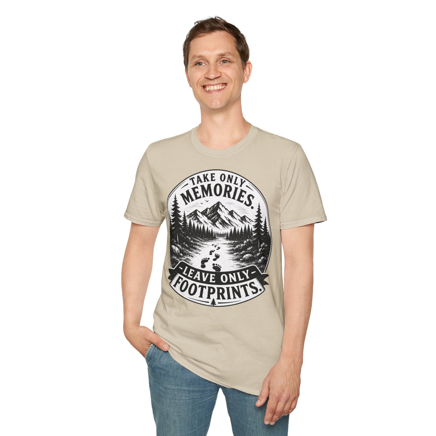 T-Shirt — Take Only Memories, Leave Only Footprints Mountain Hiking Tee