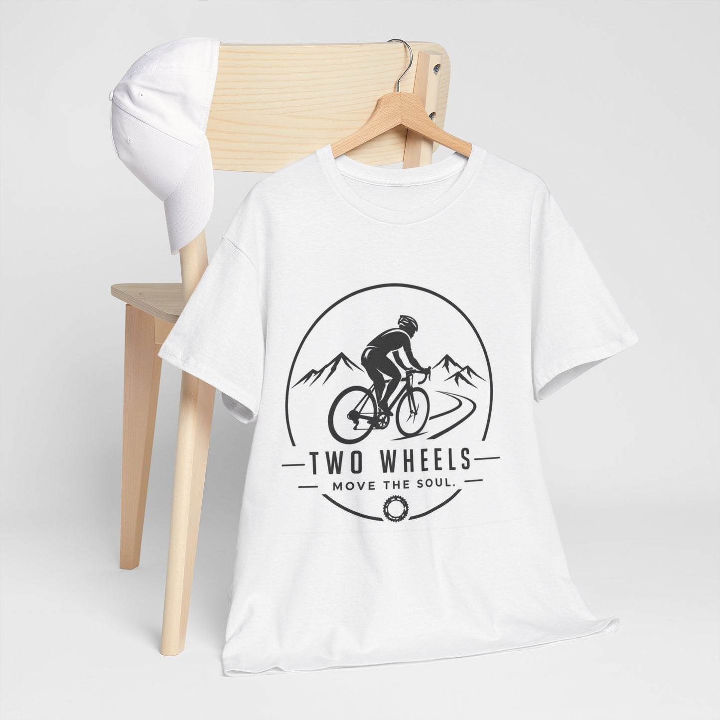 Two Wheels Move The Soul" — Cycling Motivation T-Shirt | Gift for Cyclists