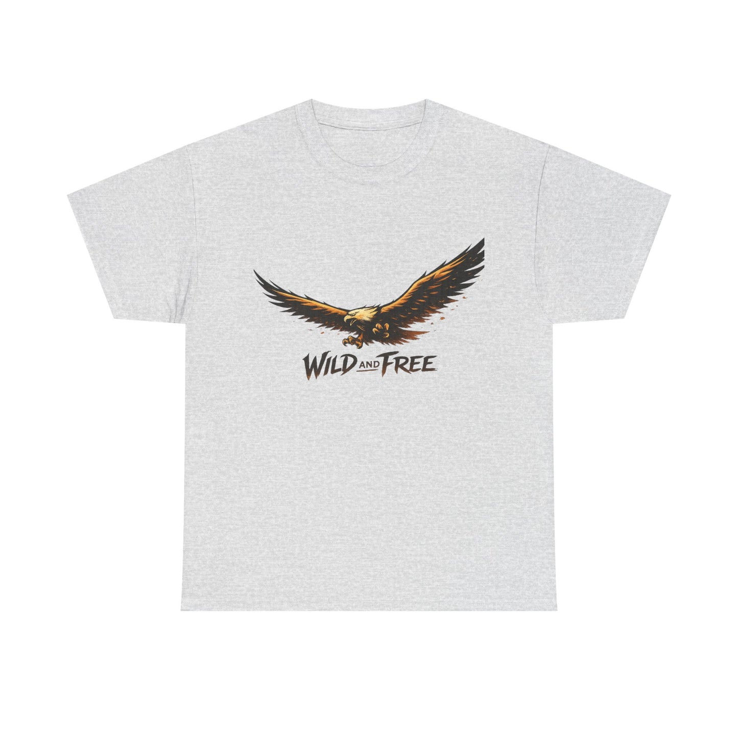 Wild and Free Eagle Shirt for Men Women – Vintage Eagle Graphic Tee Freedom Nature Outdoor T-Shirt
