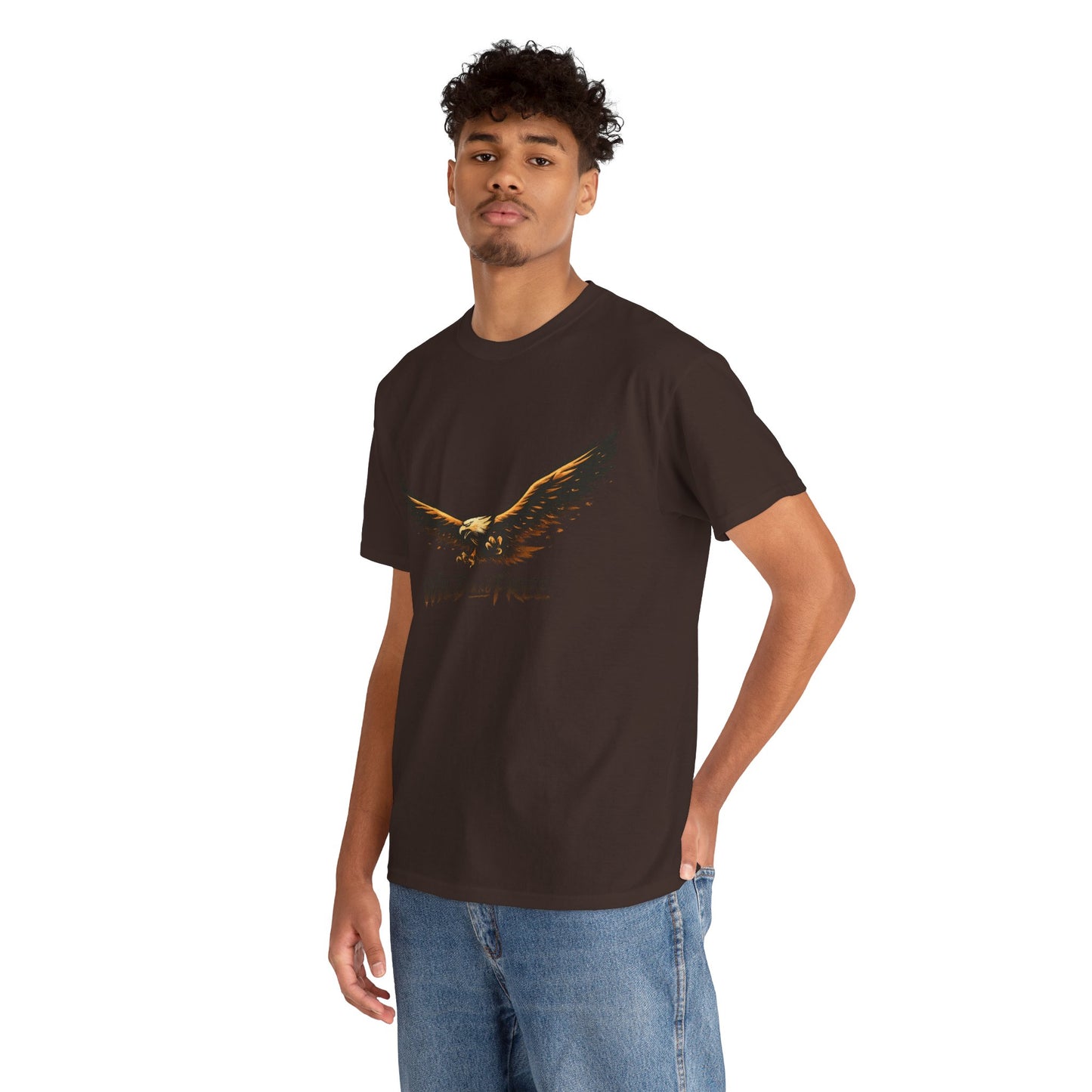 Wild and Free Eagle Shirt for Men Women – Vintage Eagle Graphic Tee Freedom Nature Outdoor T-Shirt