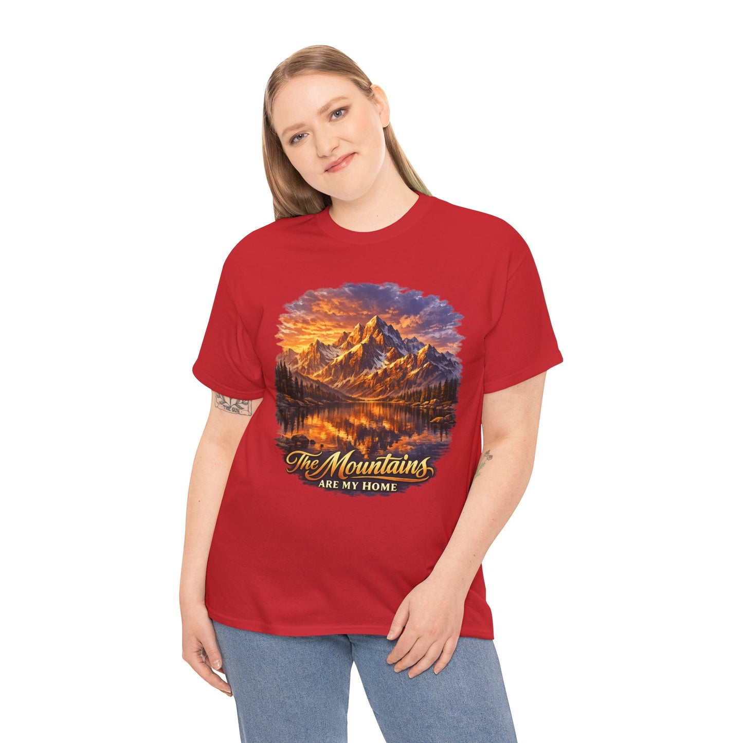 Mountain Landscape T-Shirt — "The Mountains Are My Home" Adventure Tee