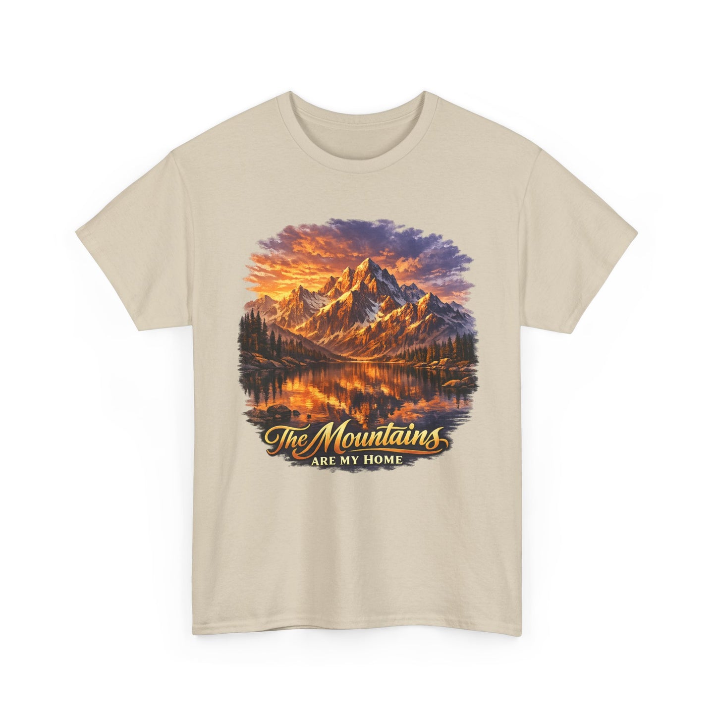 Mountain Landscape T-Shirt — "The Mountains Are My Home" Adventure Tee