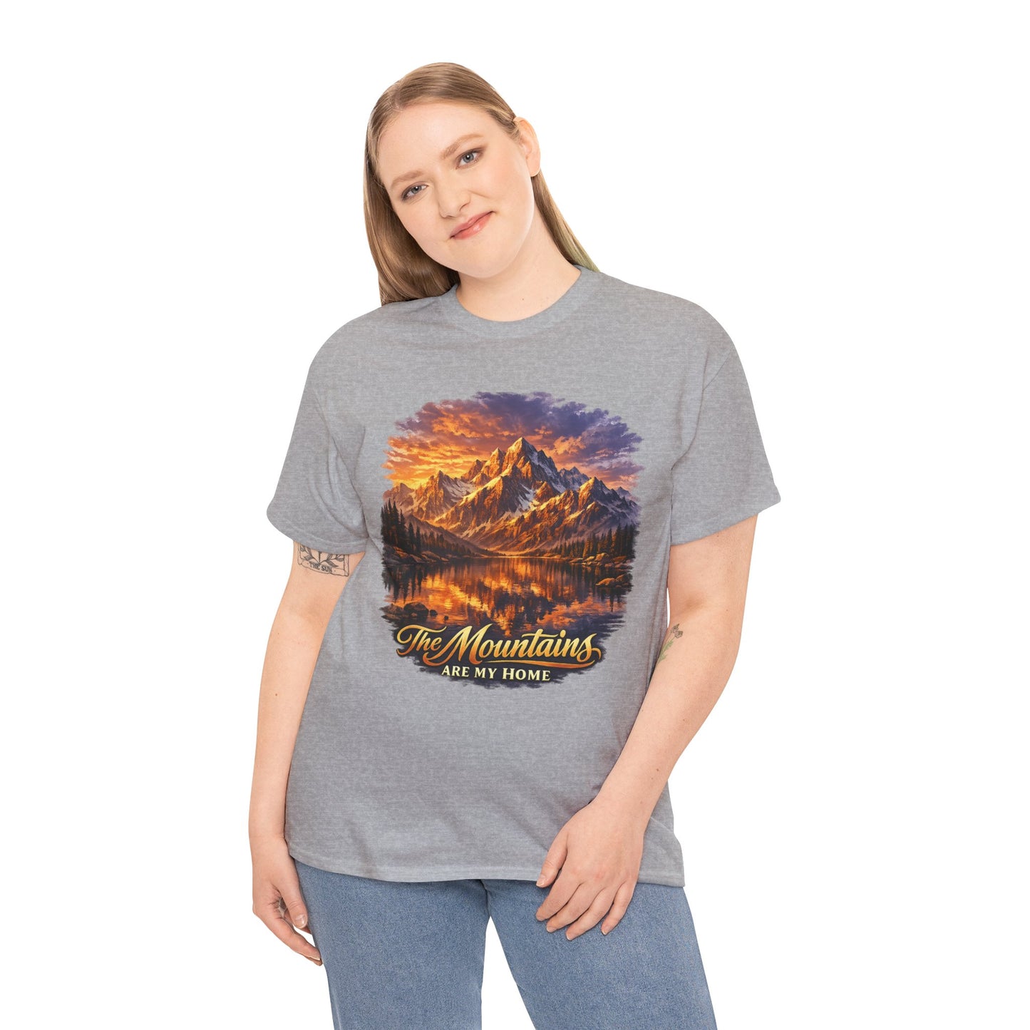 Mountain Landscape T-Shirt — "The Mountains Are My Home" Adventure Tee