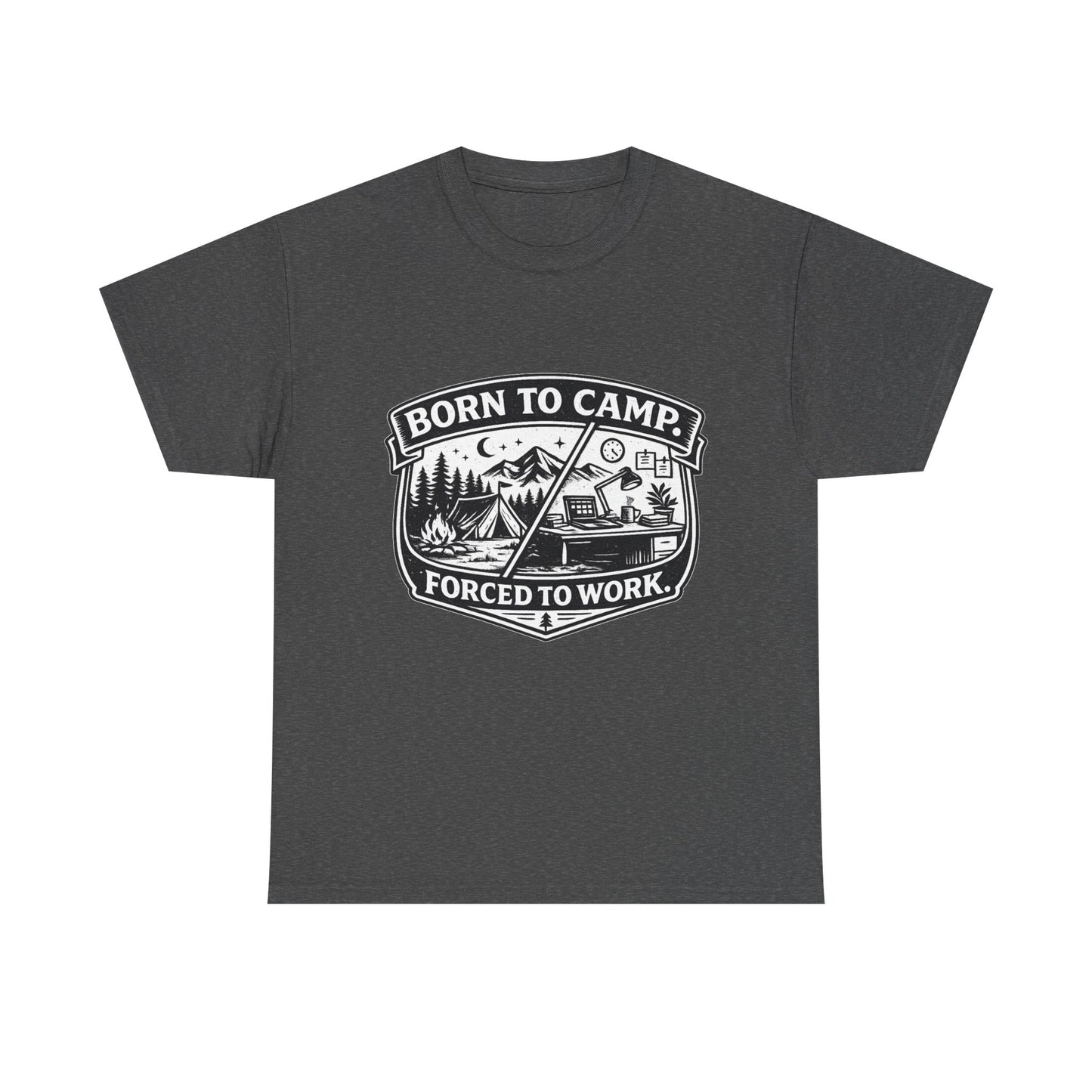 Born to Camp Badge T-Shirt — Camping Graphic Tee