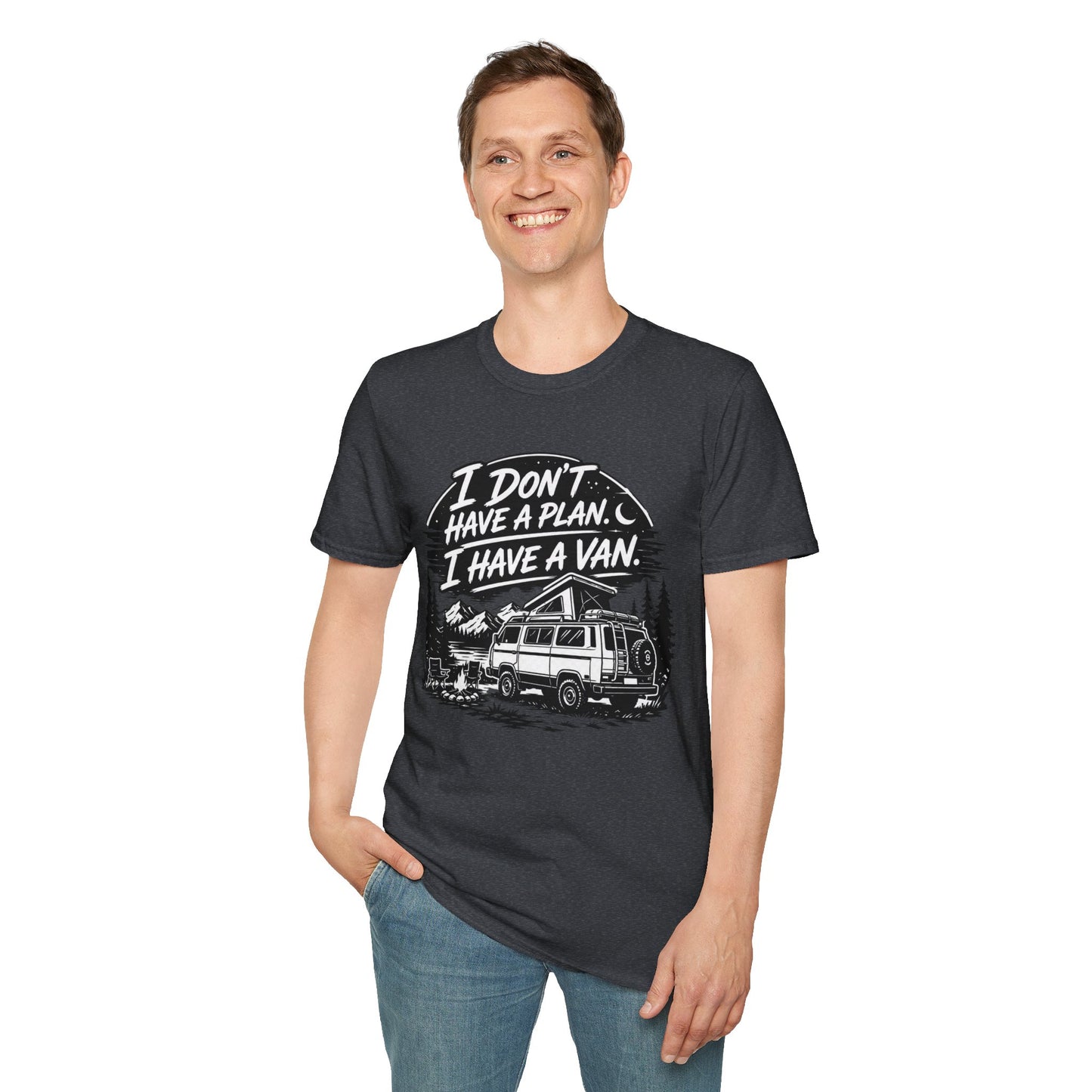 Van Life T-Shirt - "I Don't Have a Plan, I Have a Van" Adventure Tee