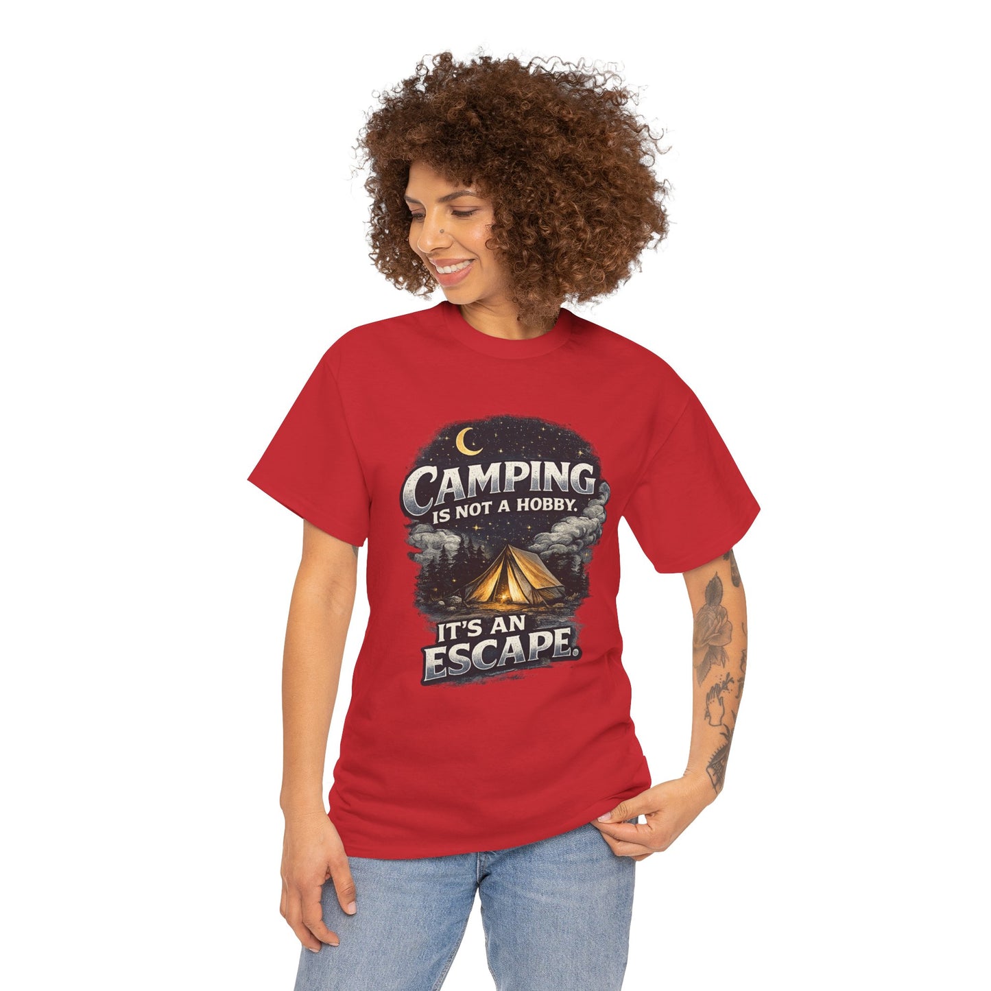 Camping Is Not A Hobby Tee – Outdoor Adventure Tent Escape T-Shirt
