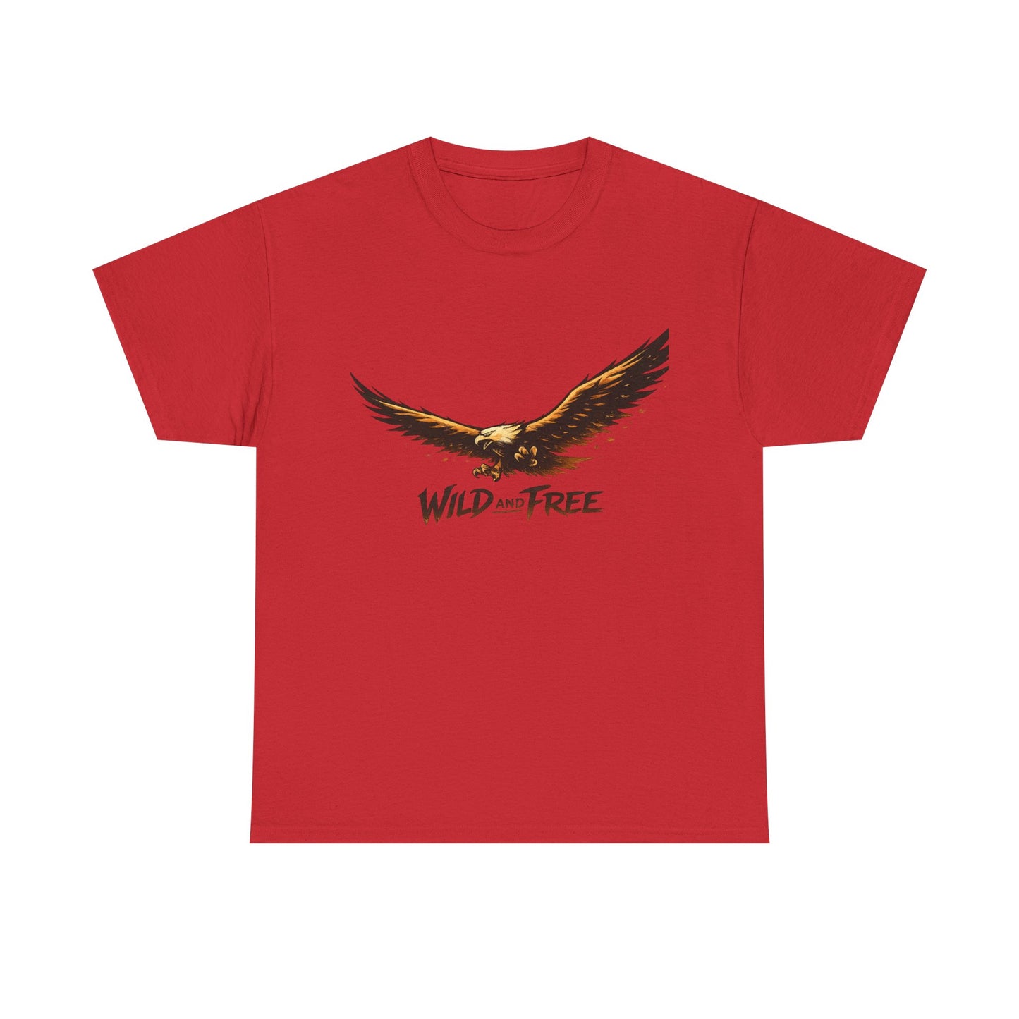 Wild and Free Eagle Shirt for Men Women – Vintage Eagle Graphic Tee Freedom Nature Outdoor T-Shirt