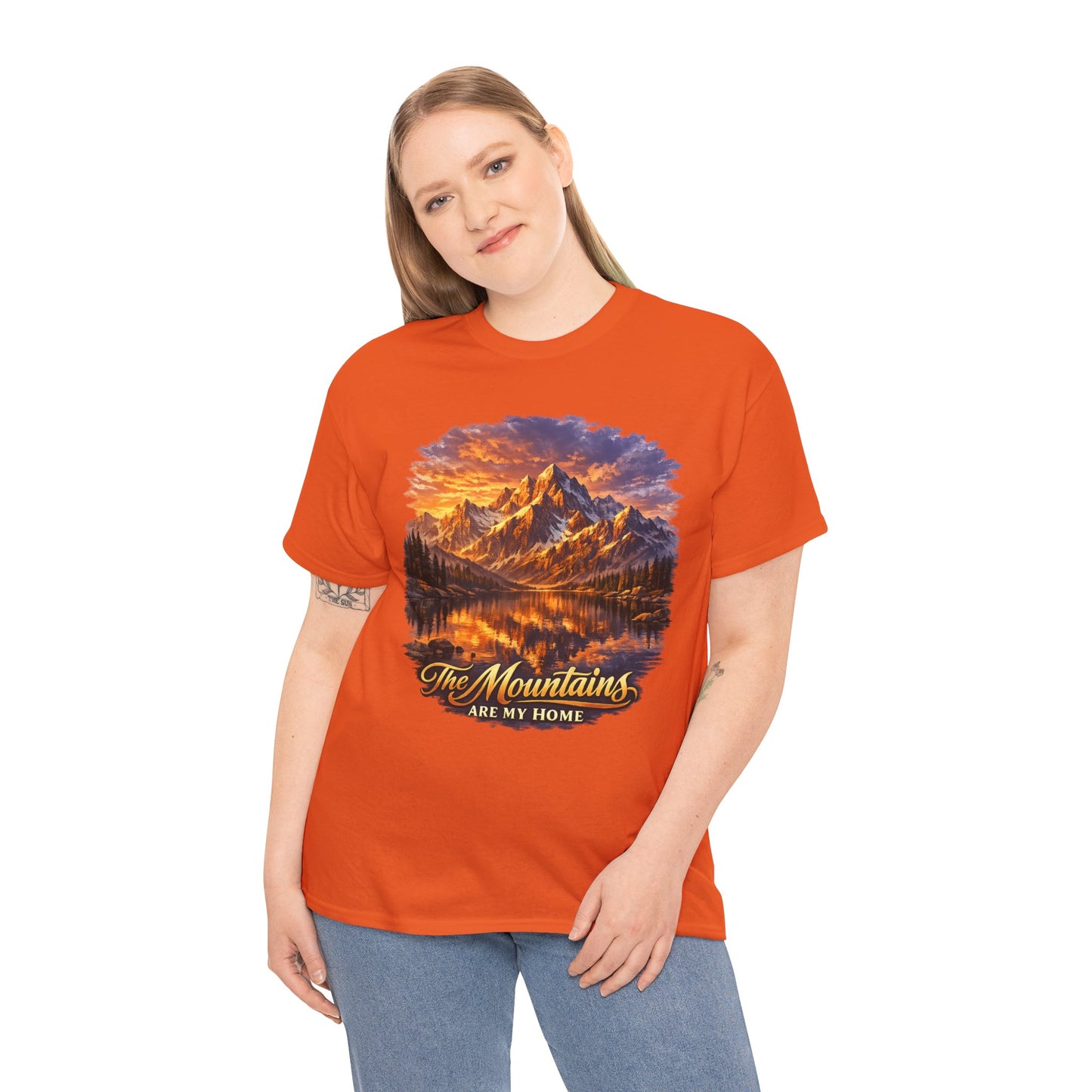 Mountain Landscape T-Shirt — "The Mountains Are My Home" Adventure Tee