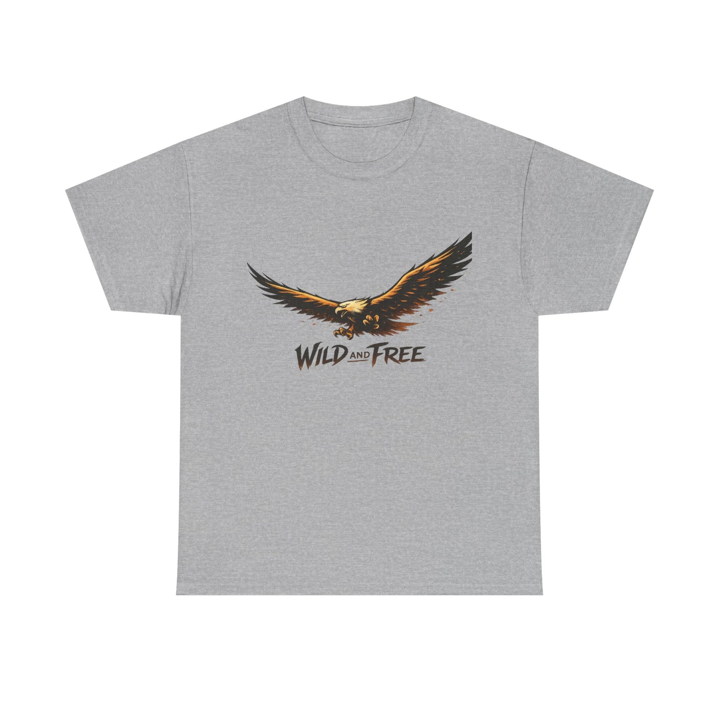 Wild and Free Eagle Shirt for Men Women – Vintage Eagle Graphic Tee Freedom Nature Outdoor T-Shirt